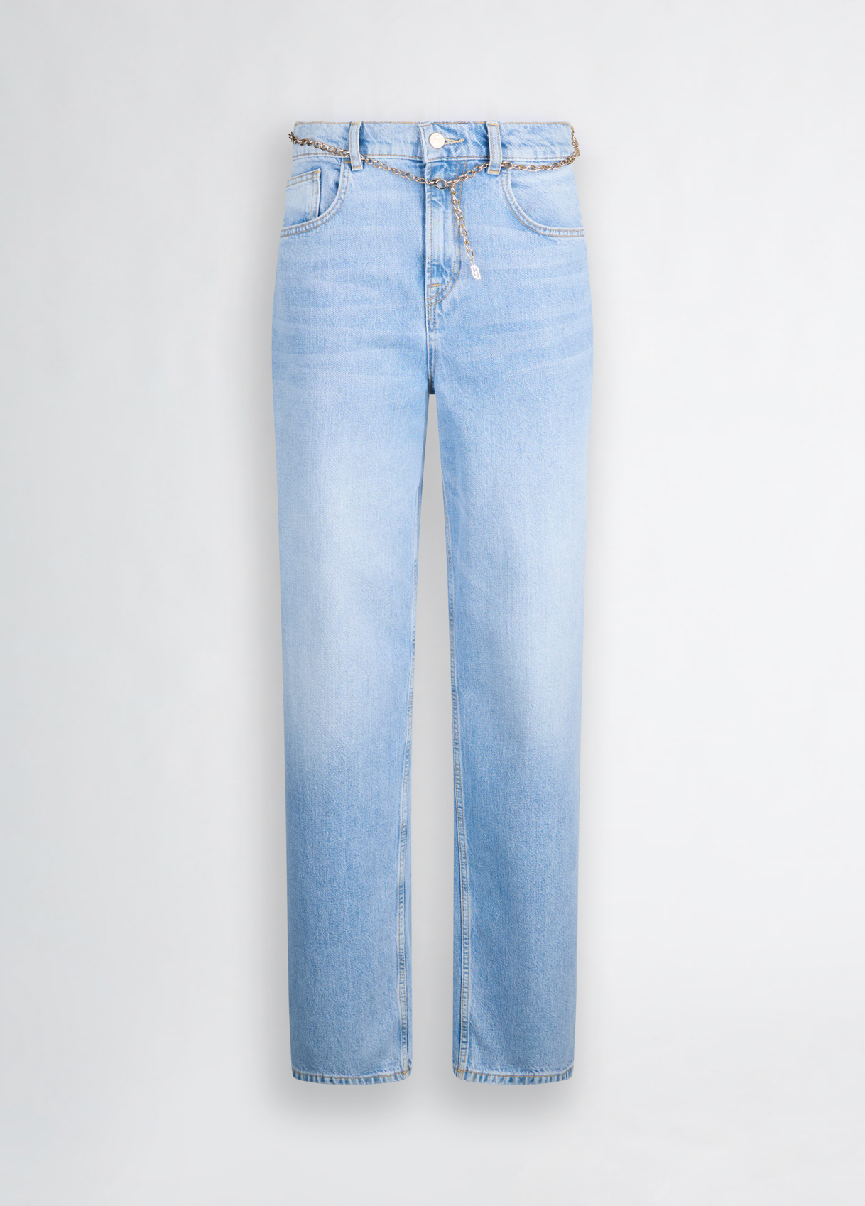 デニム・ジーパン LIU JO Women Denim Pants UA5161D023478851 Blue High-waisted straight-leg jeans colour Blue denim | Liu Jo