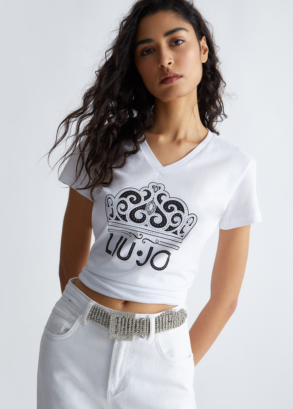 Liujo T-shirt Avec Imprimé Et Strass