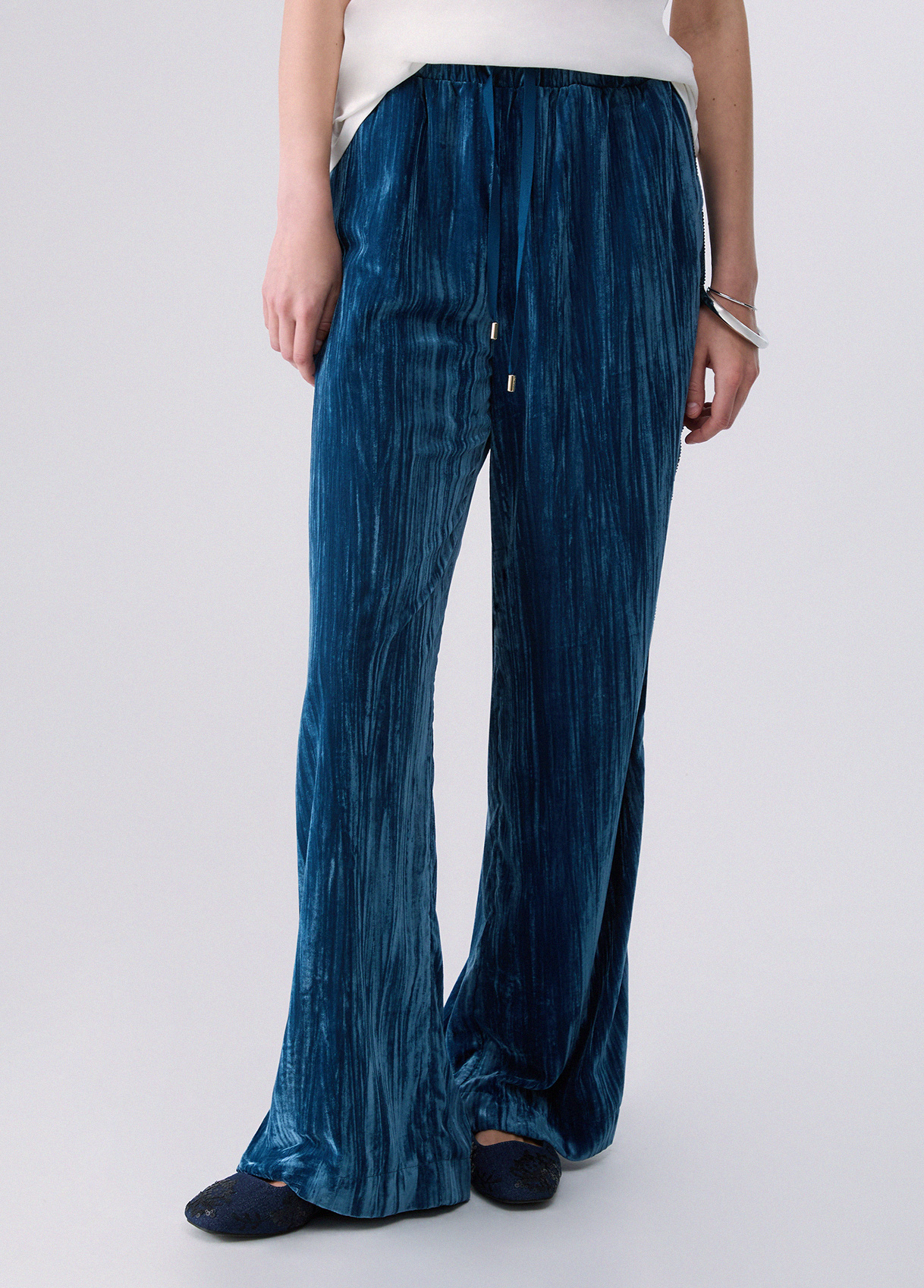Liu Jo Crinkle Velvet Pants