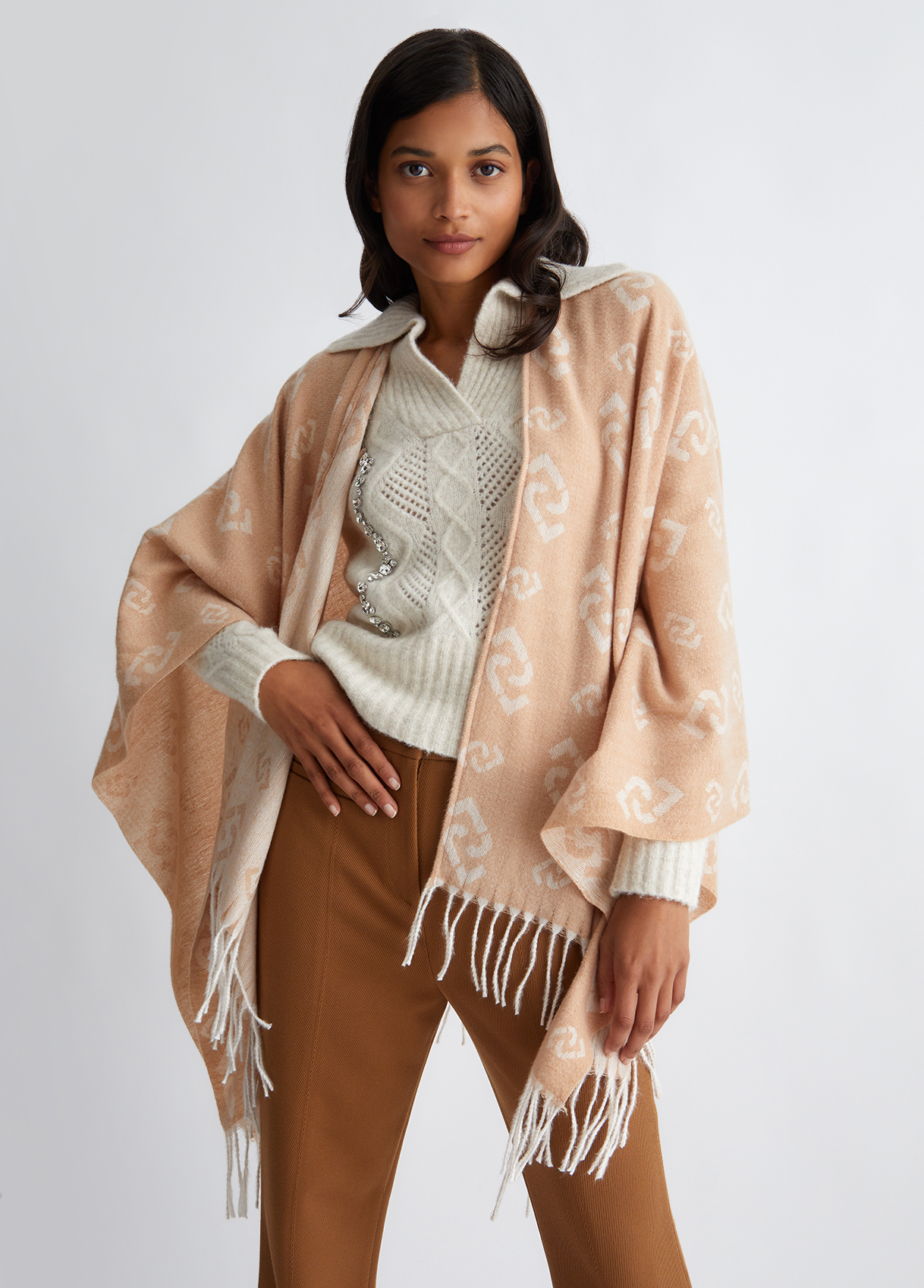 Liujo Poncho Avec Logo