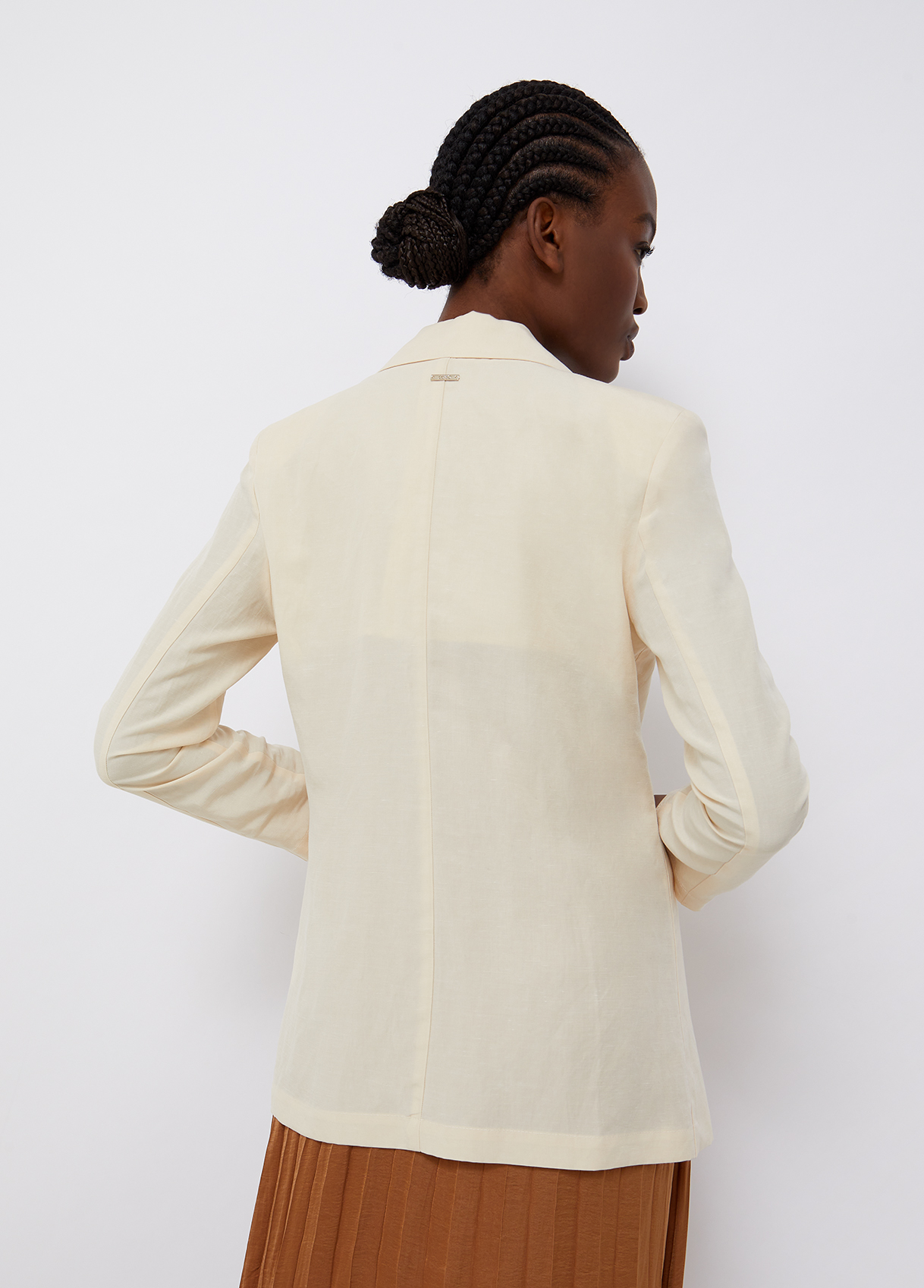 linen long blazer