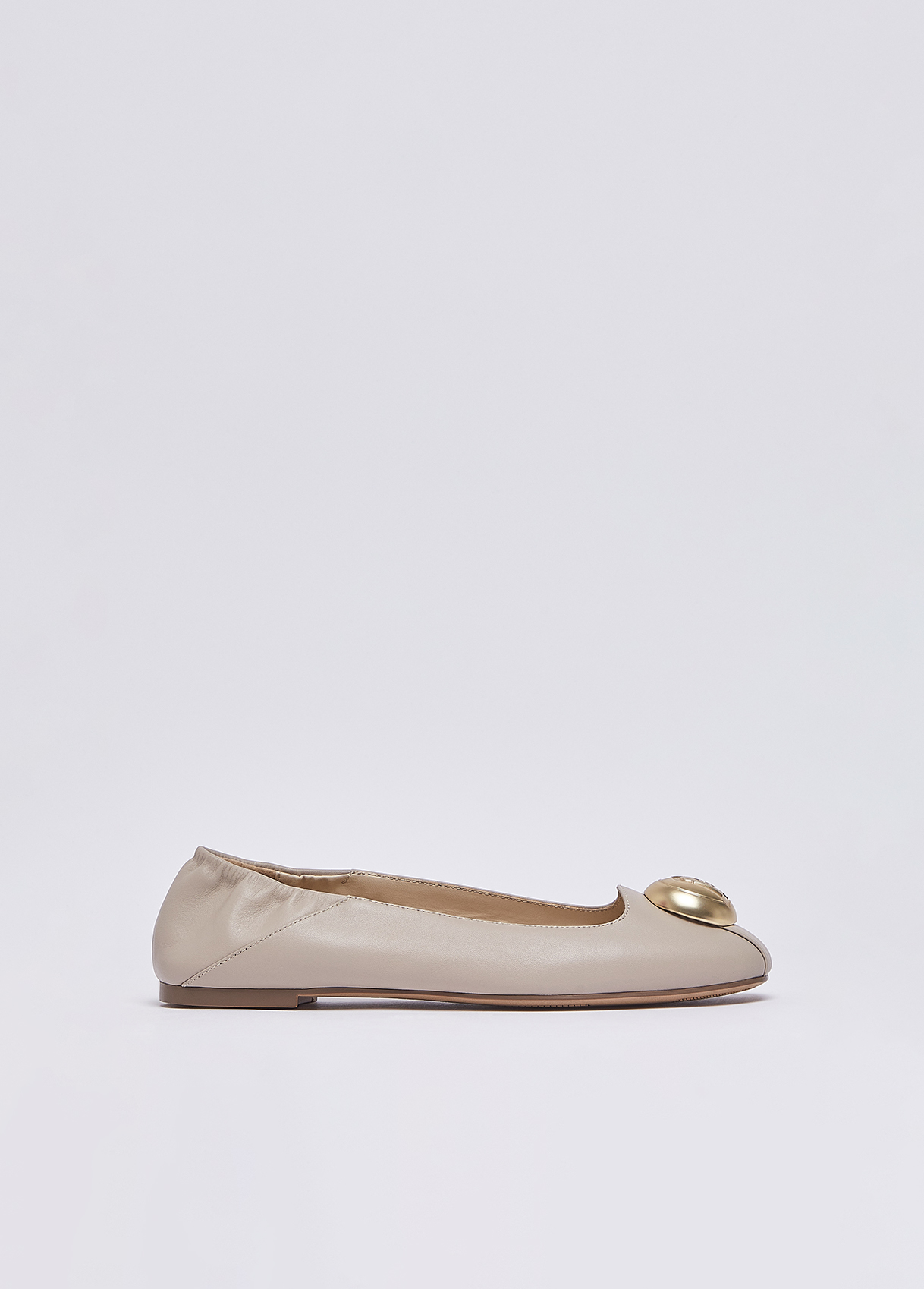 Liu Jo Leather Ballet Flats With Logo