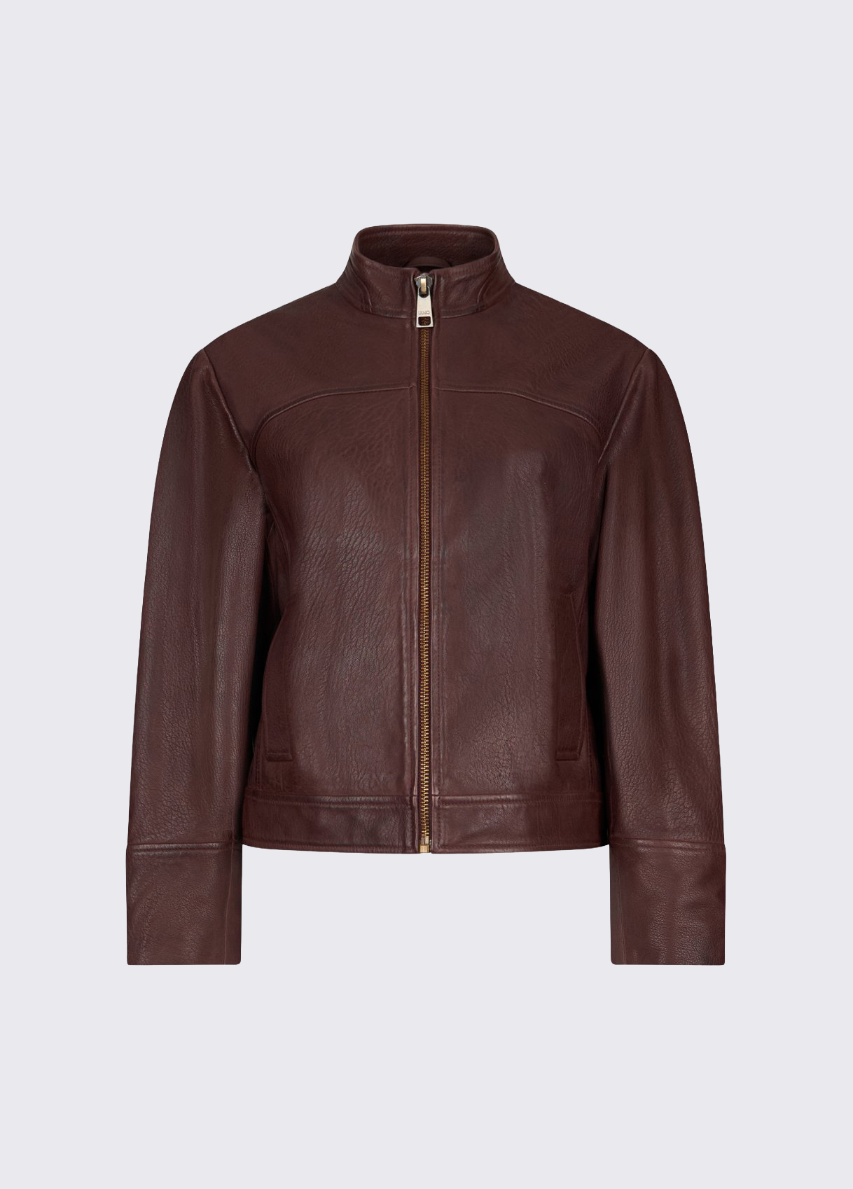 Leather jacket with laces colour dark brown | Liu Jo