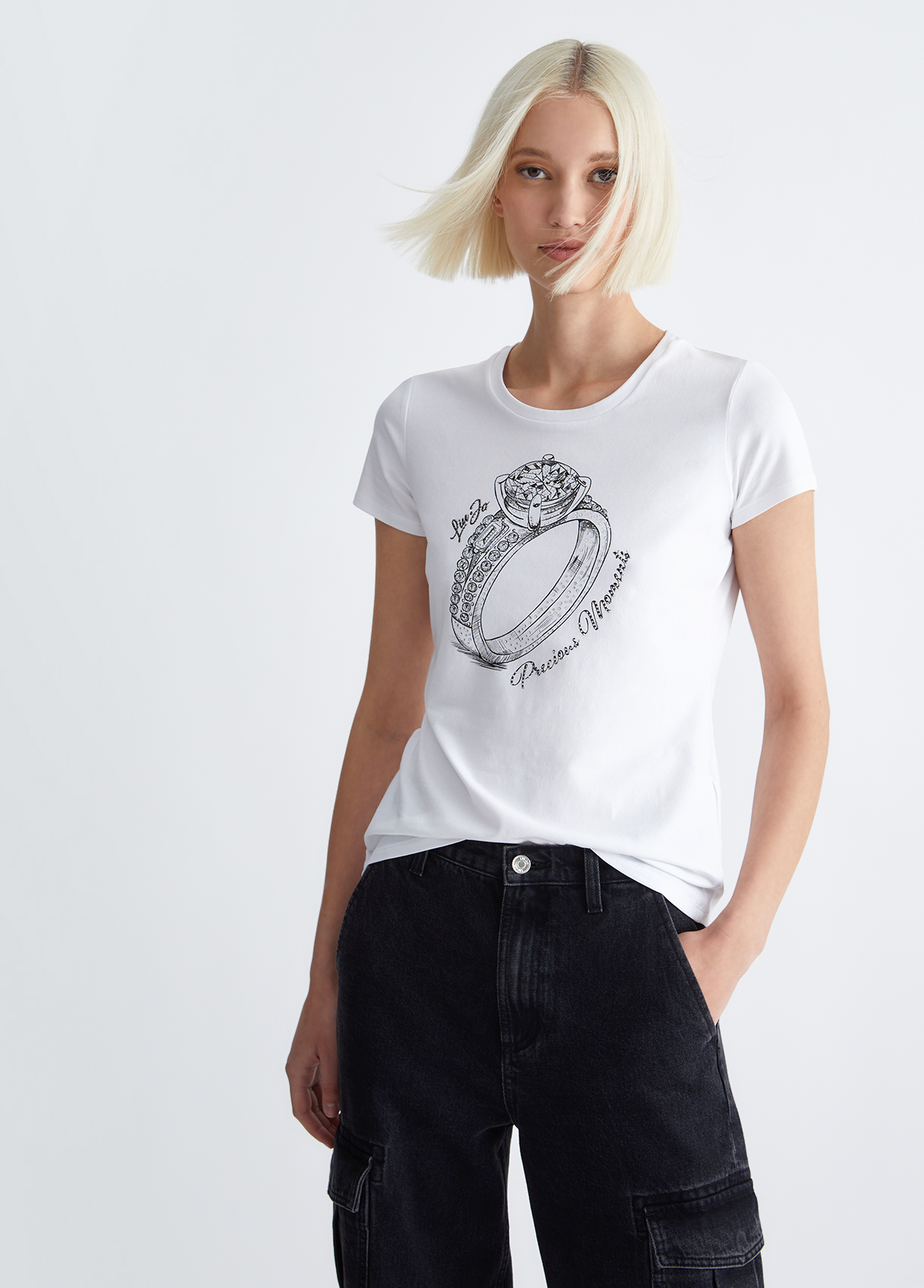 Liujo T-shirt Écoconçu Avec Imprimé Et Strass