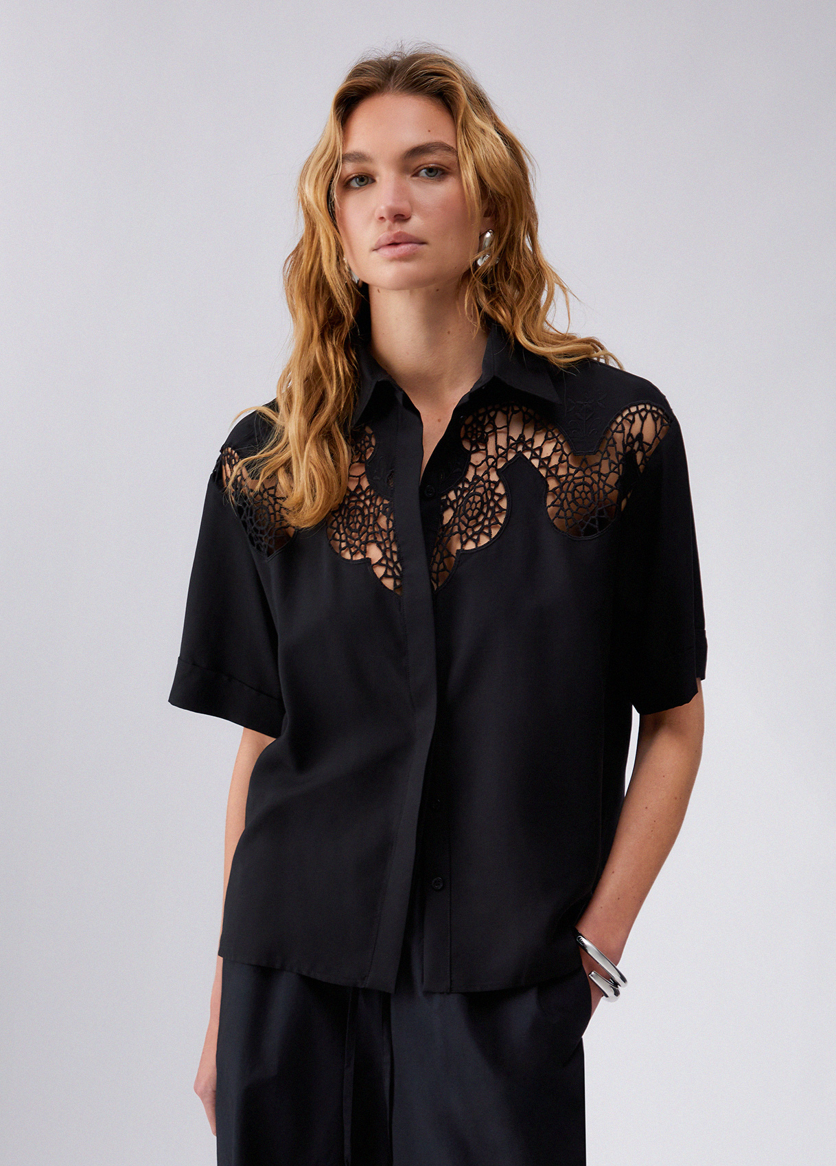 Liu Jo Shirt With Openwork Embroidery