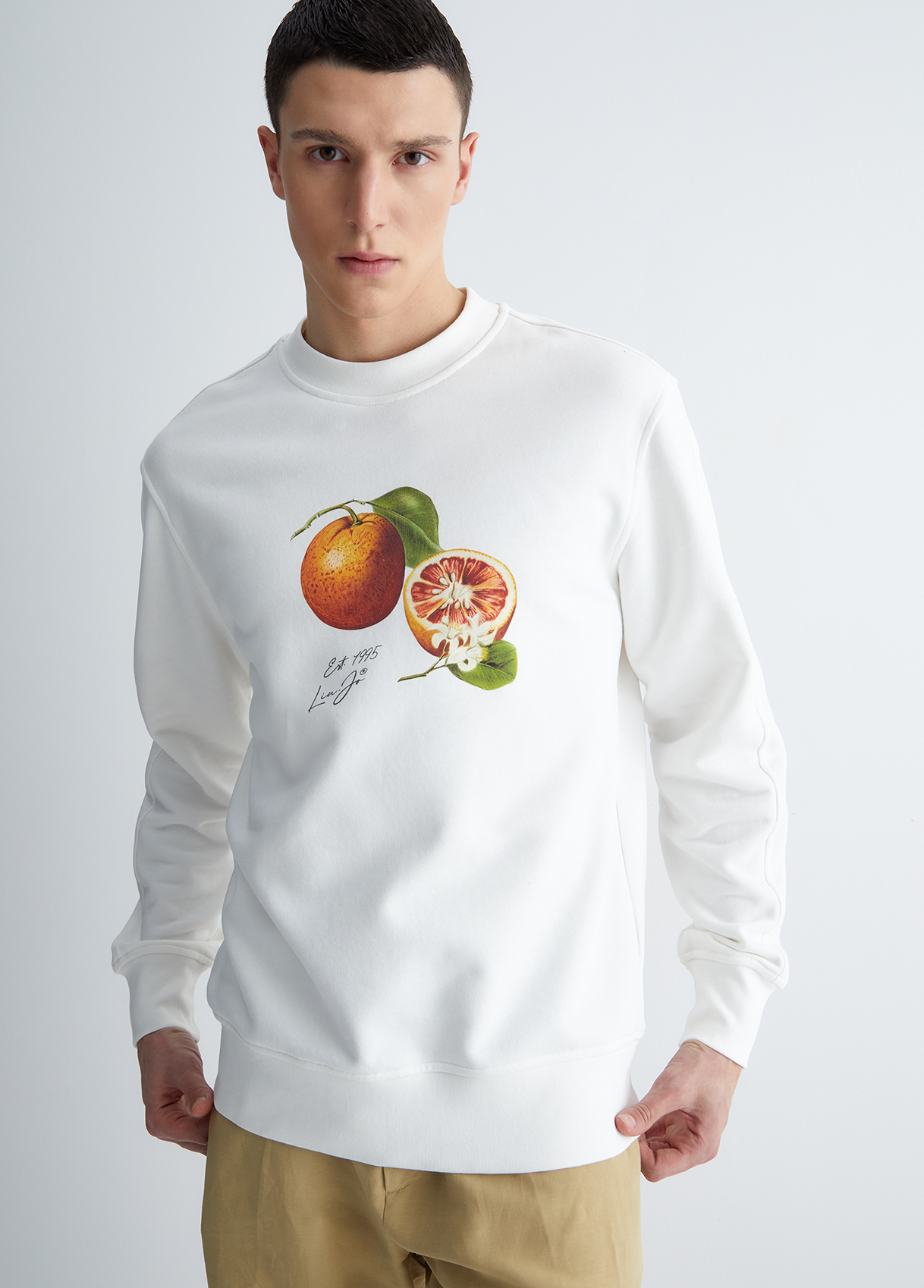 Liujo Sweat Pour Homme Avec Imprimé Orange