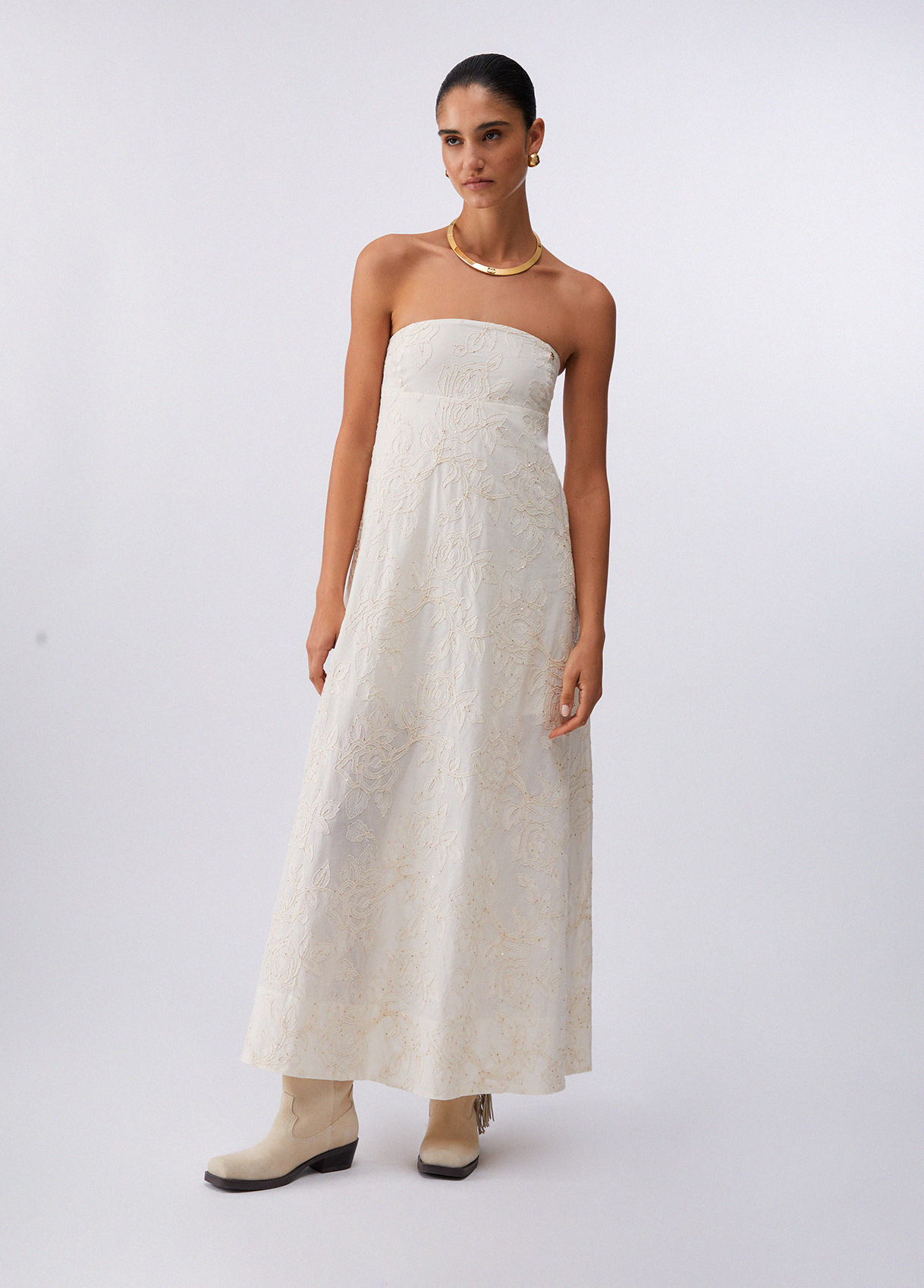 Liu Jo Long Dress With Embroidery