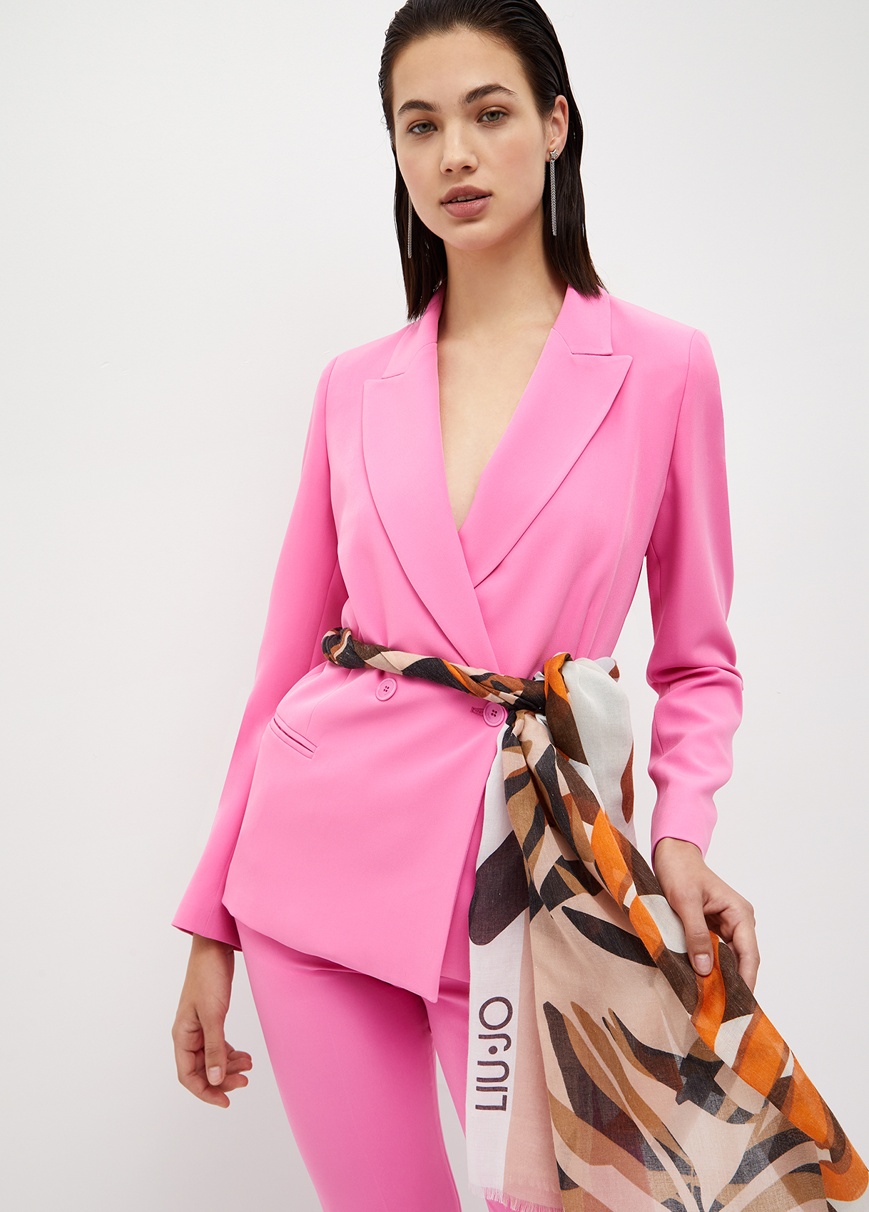 Liujo Étole À Imprimé Florale Et Logo