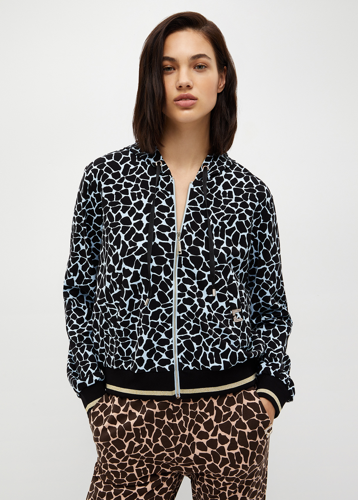 Liujo Sweat Animalier Avec Zip