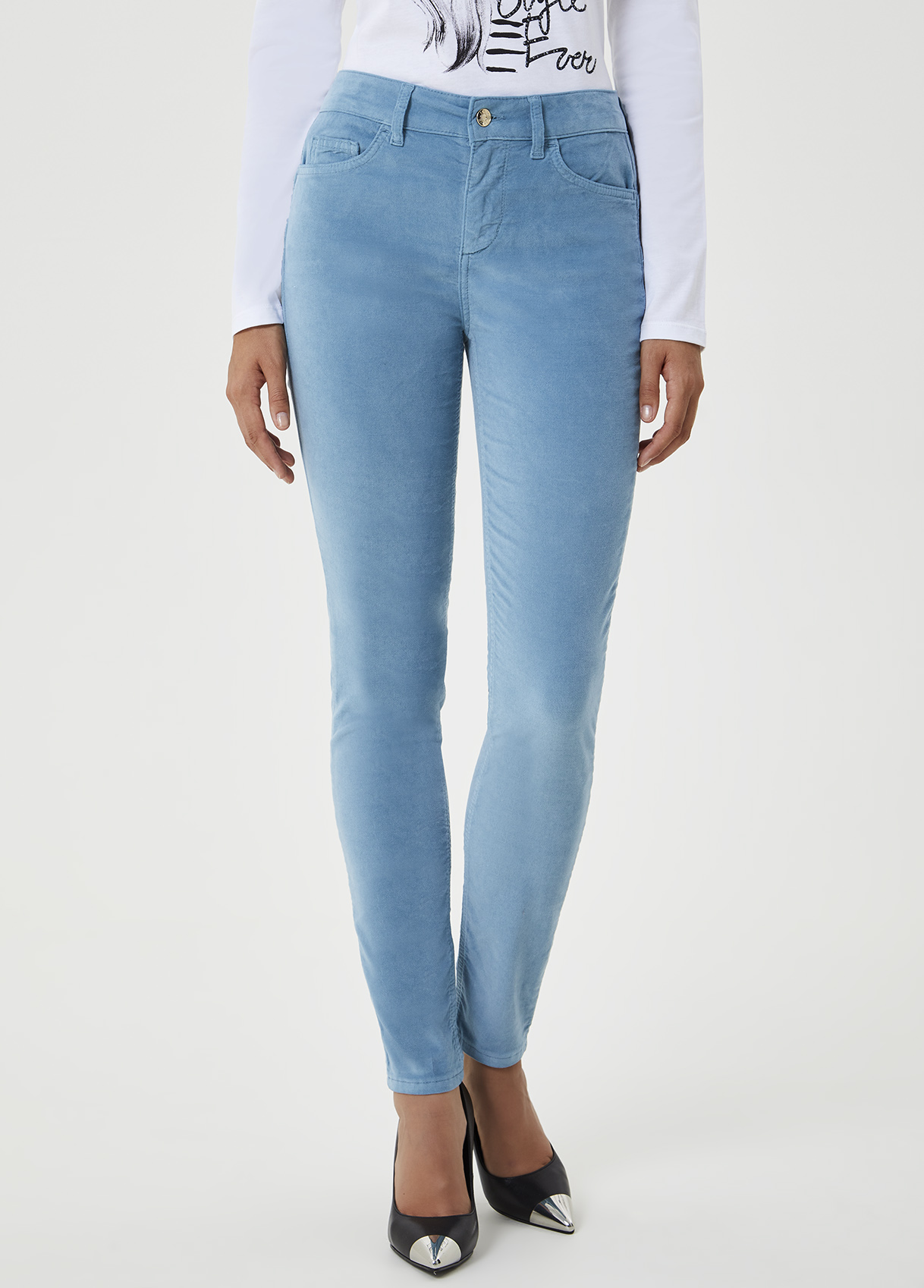 velvet skinny trousers