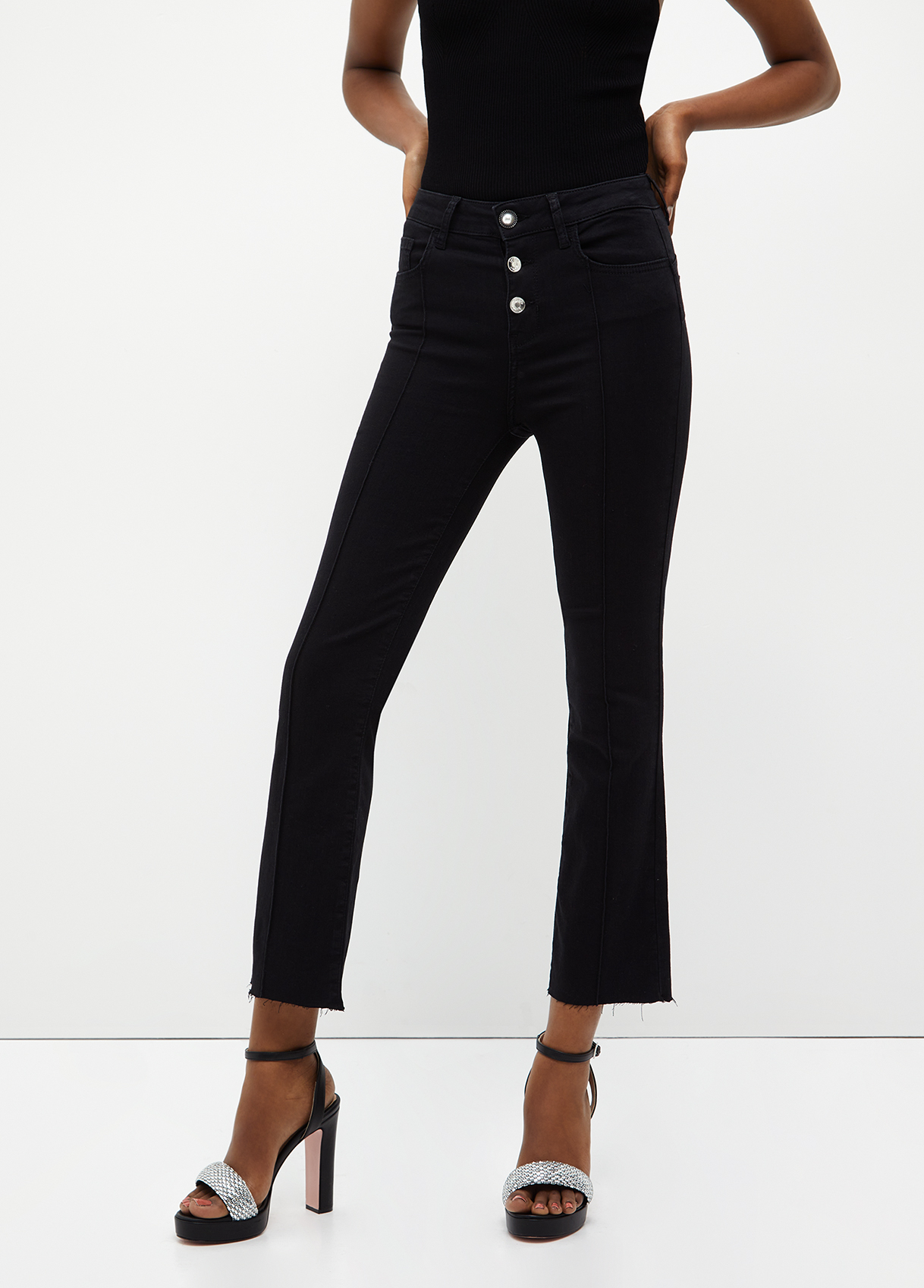 Liujo Jean Cropped Bottom Up