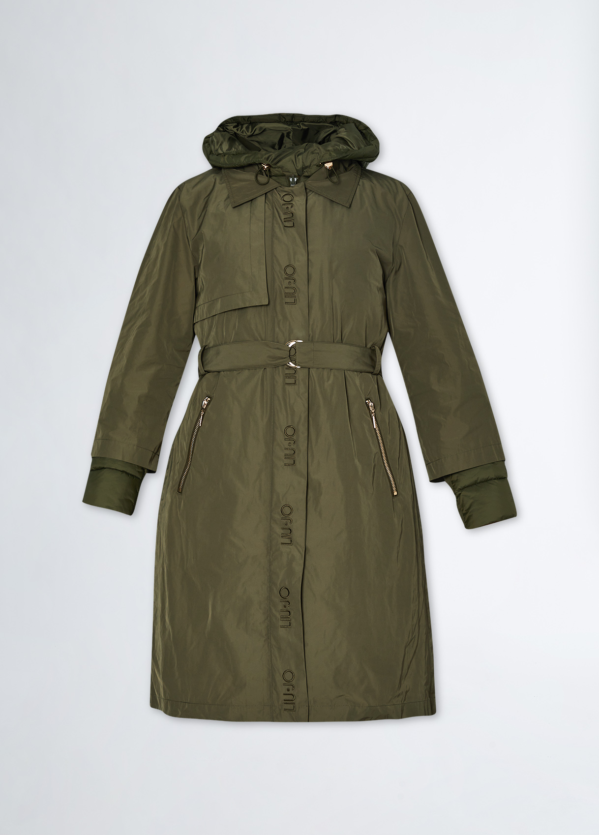 Wattierter Mantel aus Nylon Farbe Olivgrün | Liu Jo