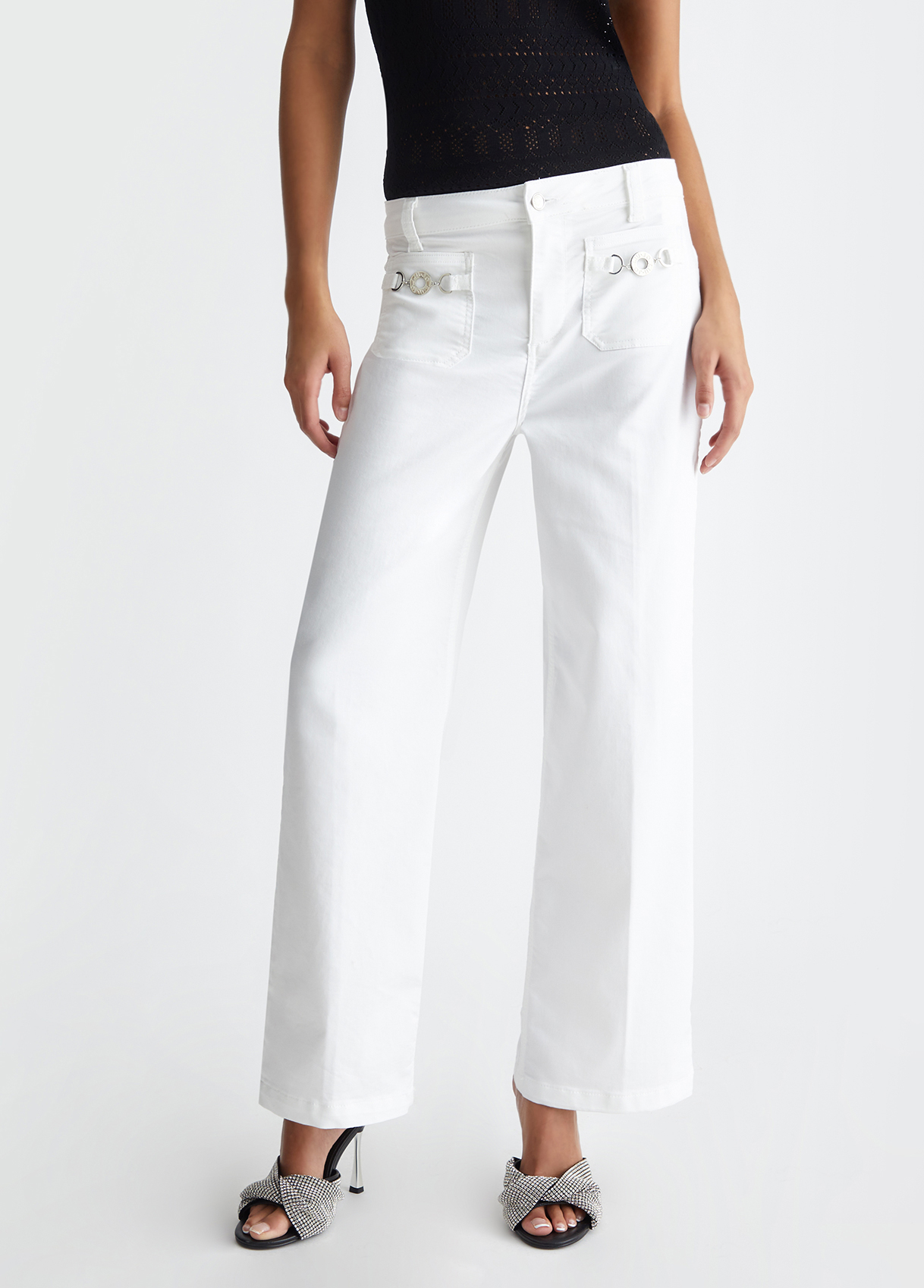 Ausgestellte Cropped-Hose Farbe Weiß | Liu Jo 