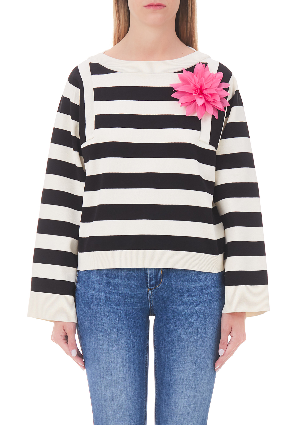 Liujo Pull À Rayures Avec Broche