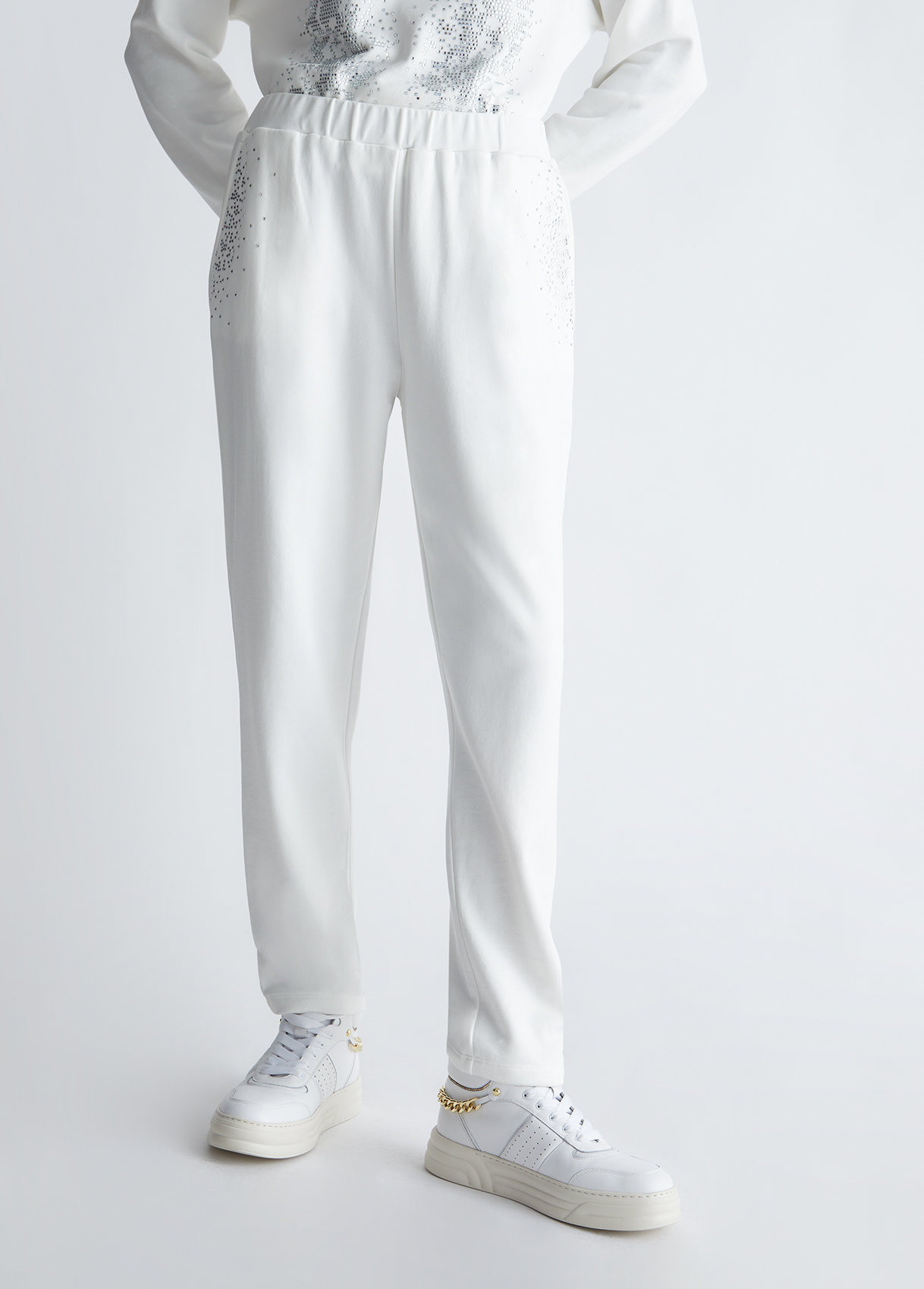 Liujo Pantalon En Molleton Avec Strass