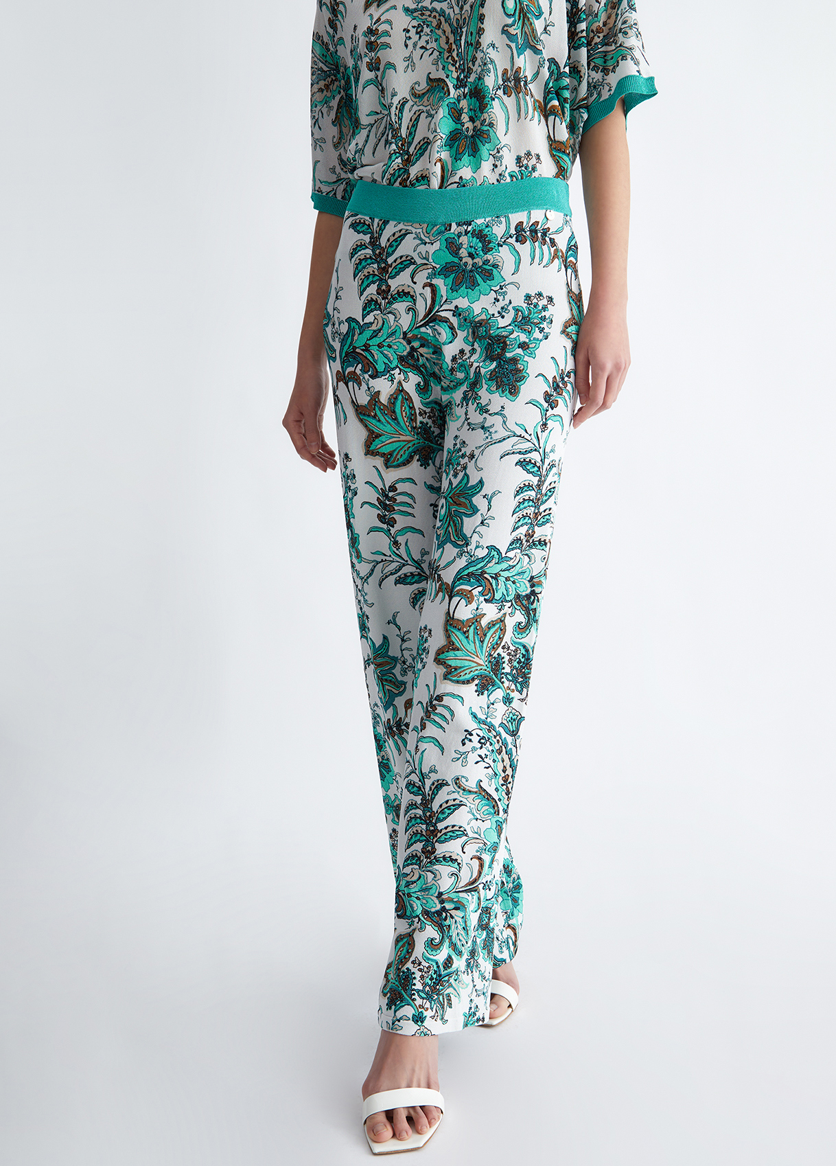 Liujo Pantalon Avec Imprimé Cachemire