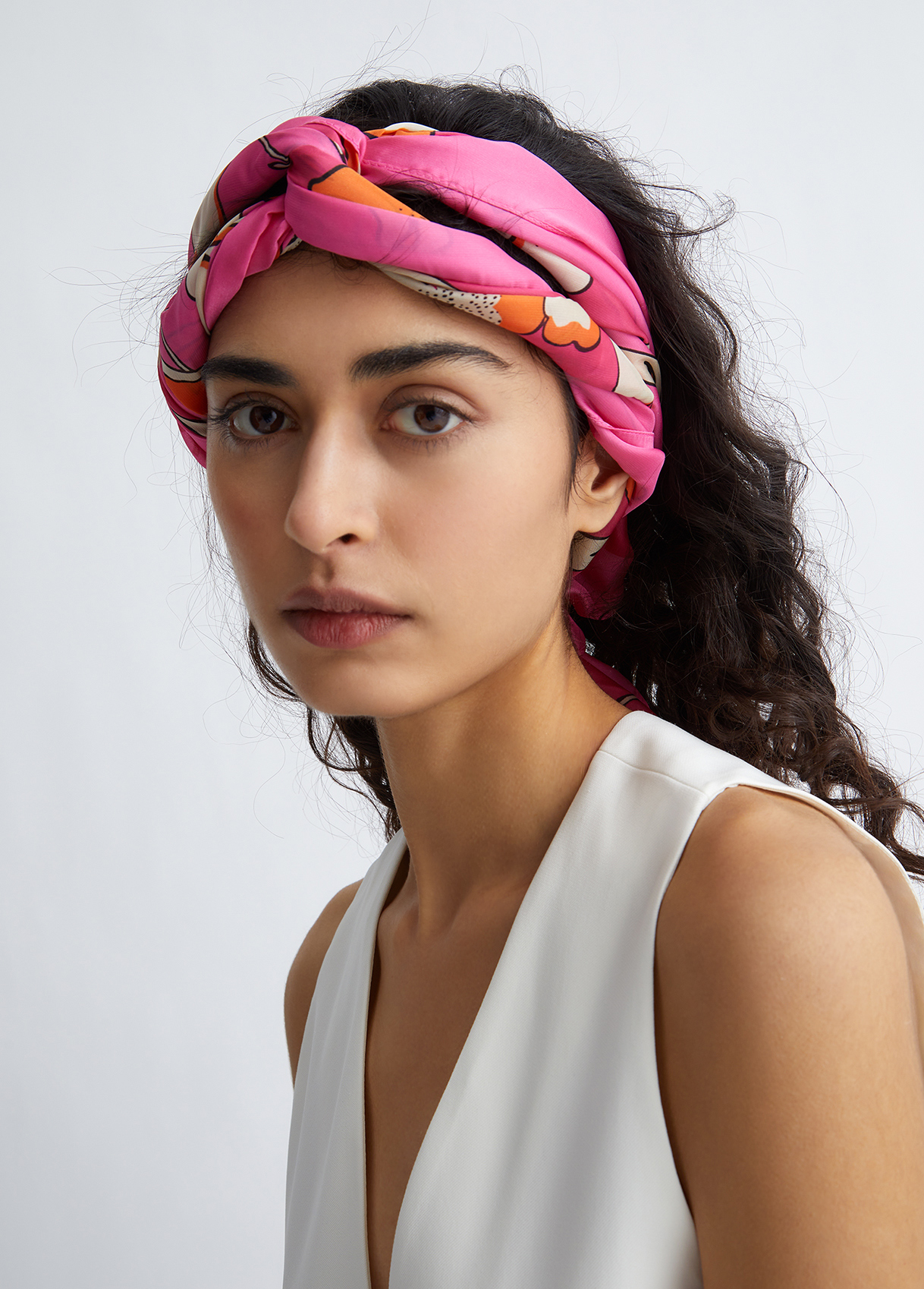 Liujo Étole En Denim À Imprimé Floral