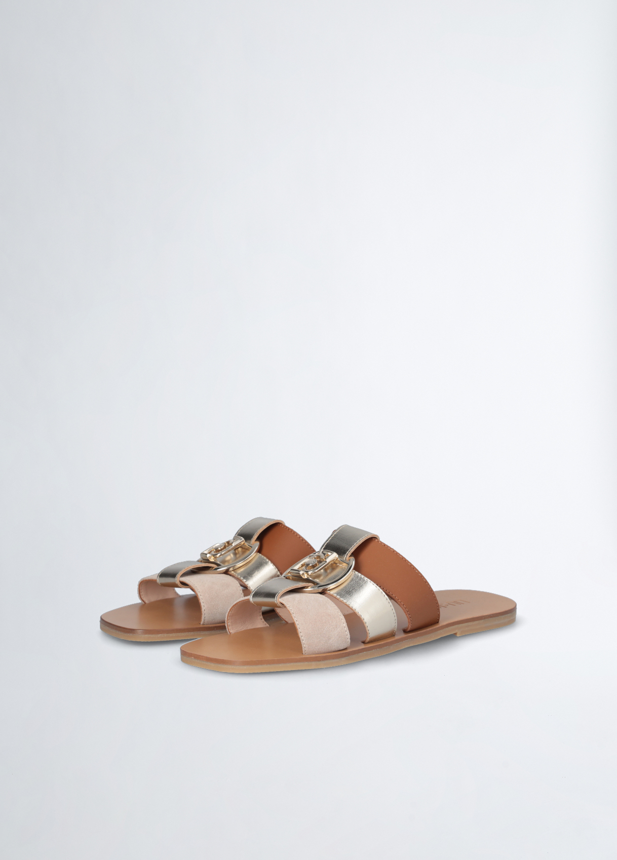 LIU JO サンダル Flat sandals with logo colour brown | Liu Jo