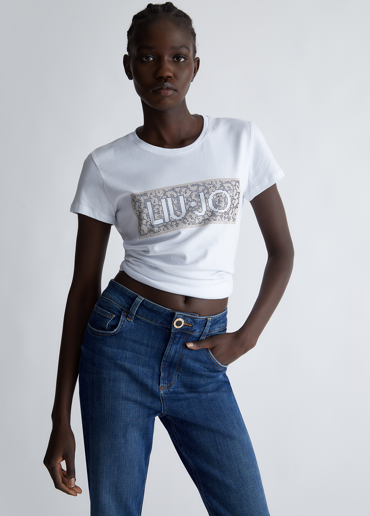 Liujo T-shirt Avec Logo Et Strass
