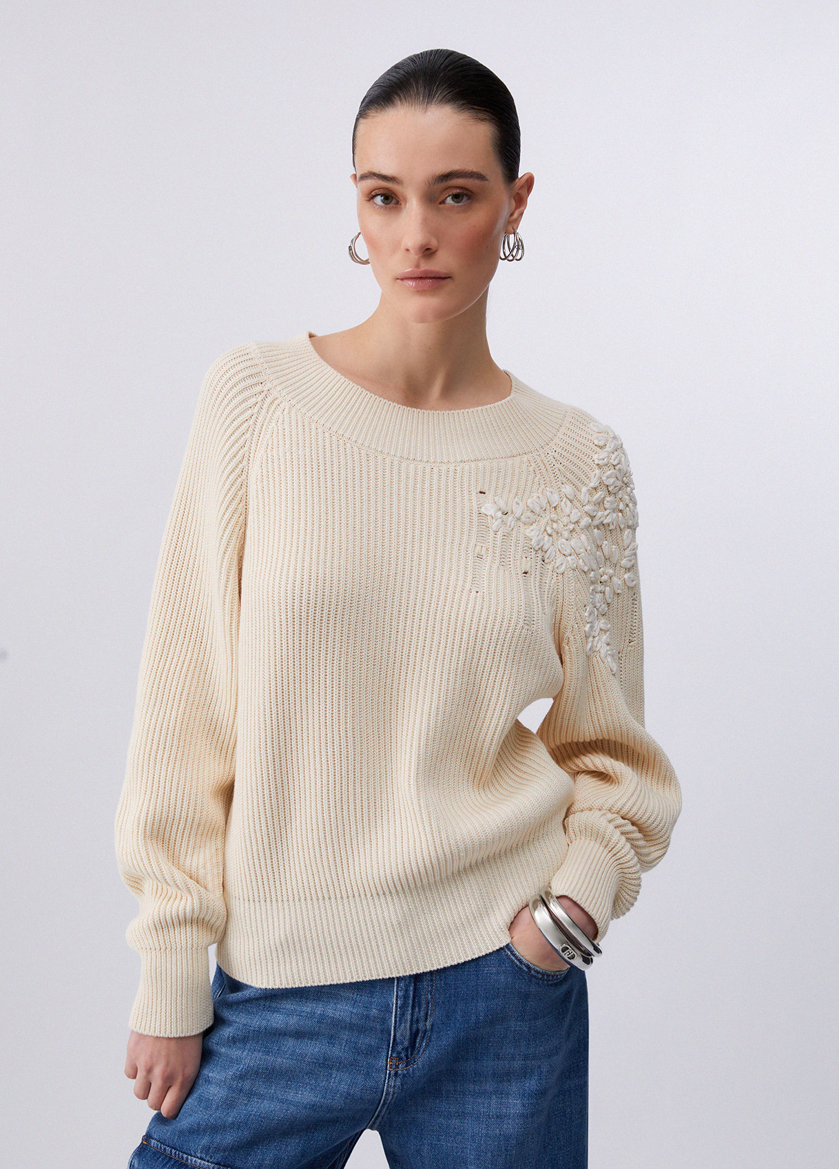Liu Jo Jumper With Raffia Embroidery