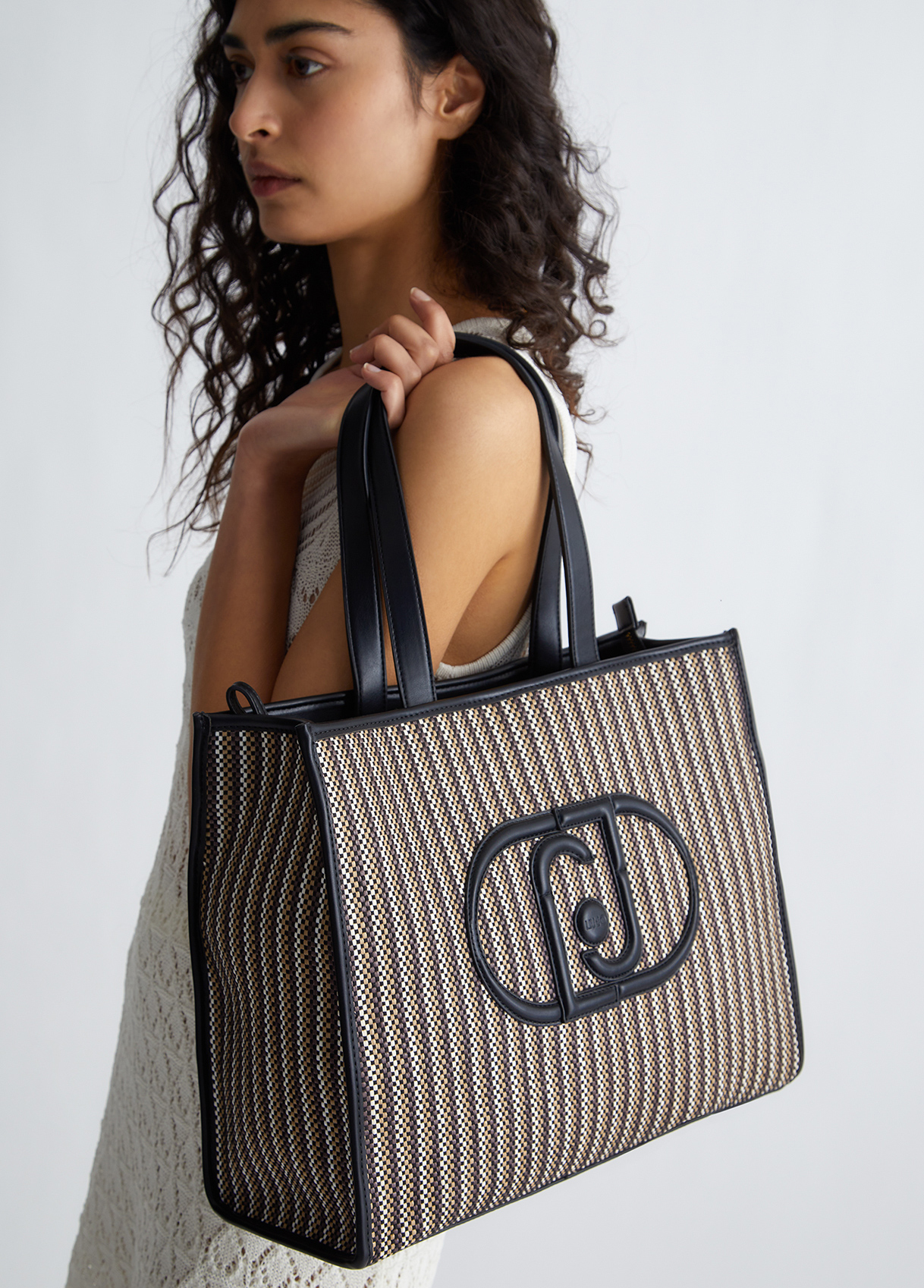 Liujo Shopper À Rayures Avec Logo