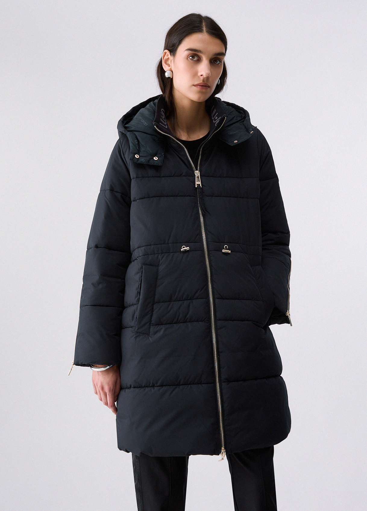 Liu Jo Long Jacket In Matte Nylon