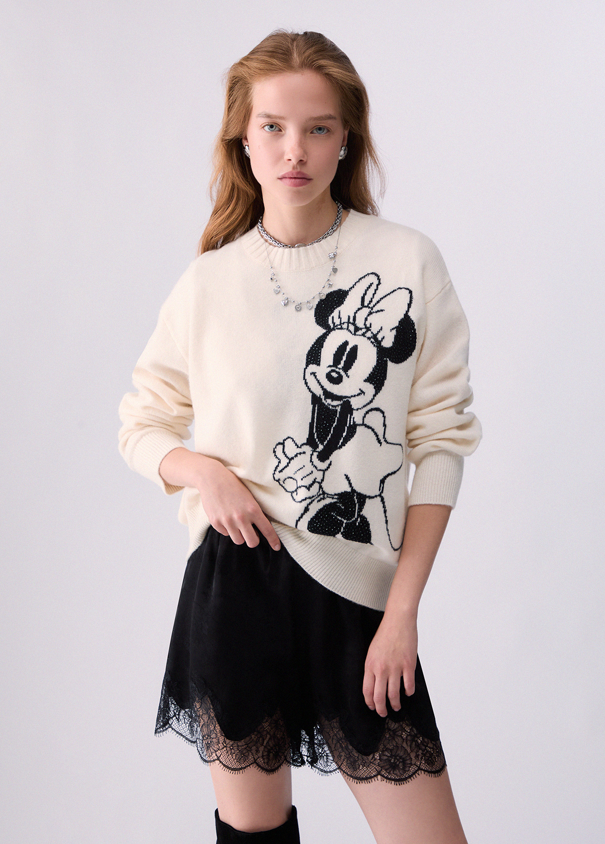 Liu Jo Mrs Mouse Wool Jacquard Sweater