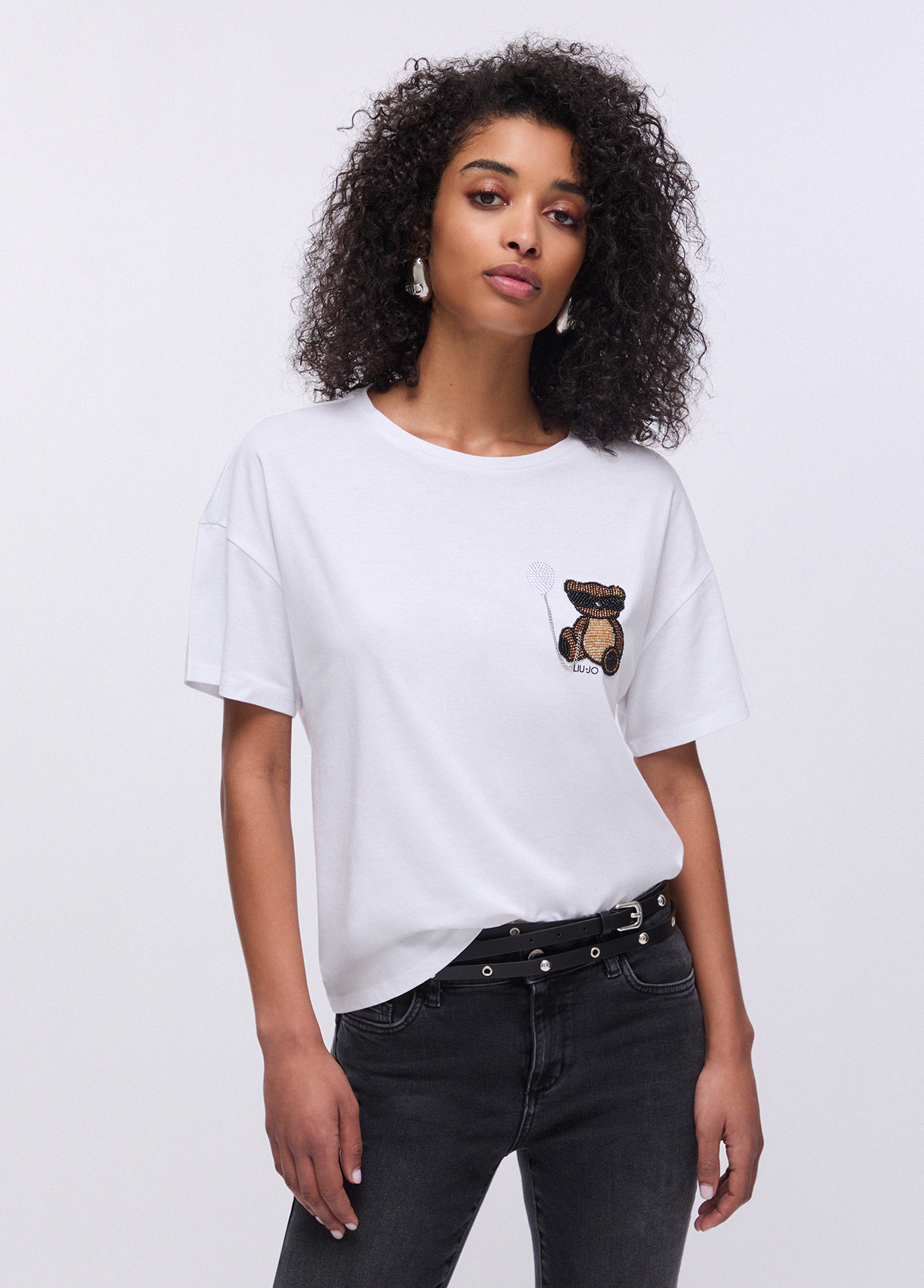 Liu Jo Mujer Osito Camiseta Con Parche