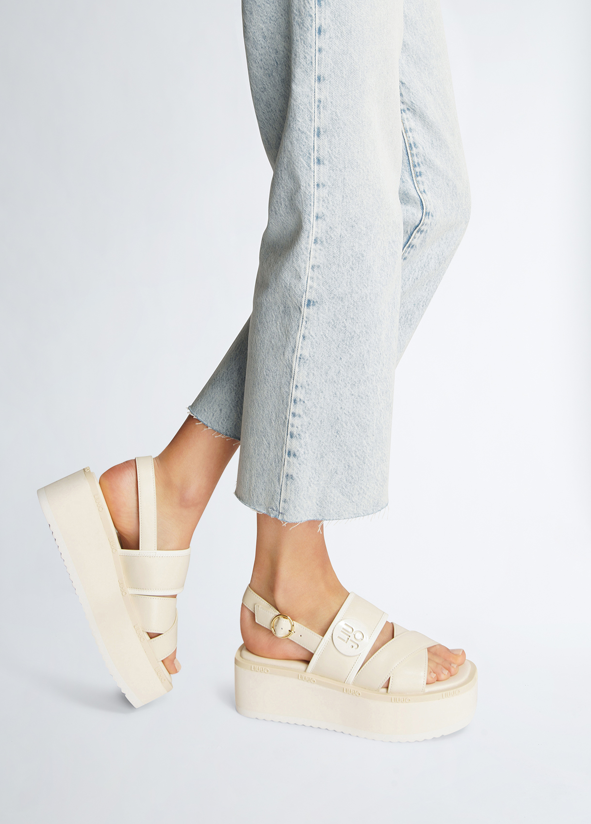 Liujo Sandales À Plateforme Avec Logo