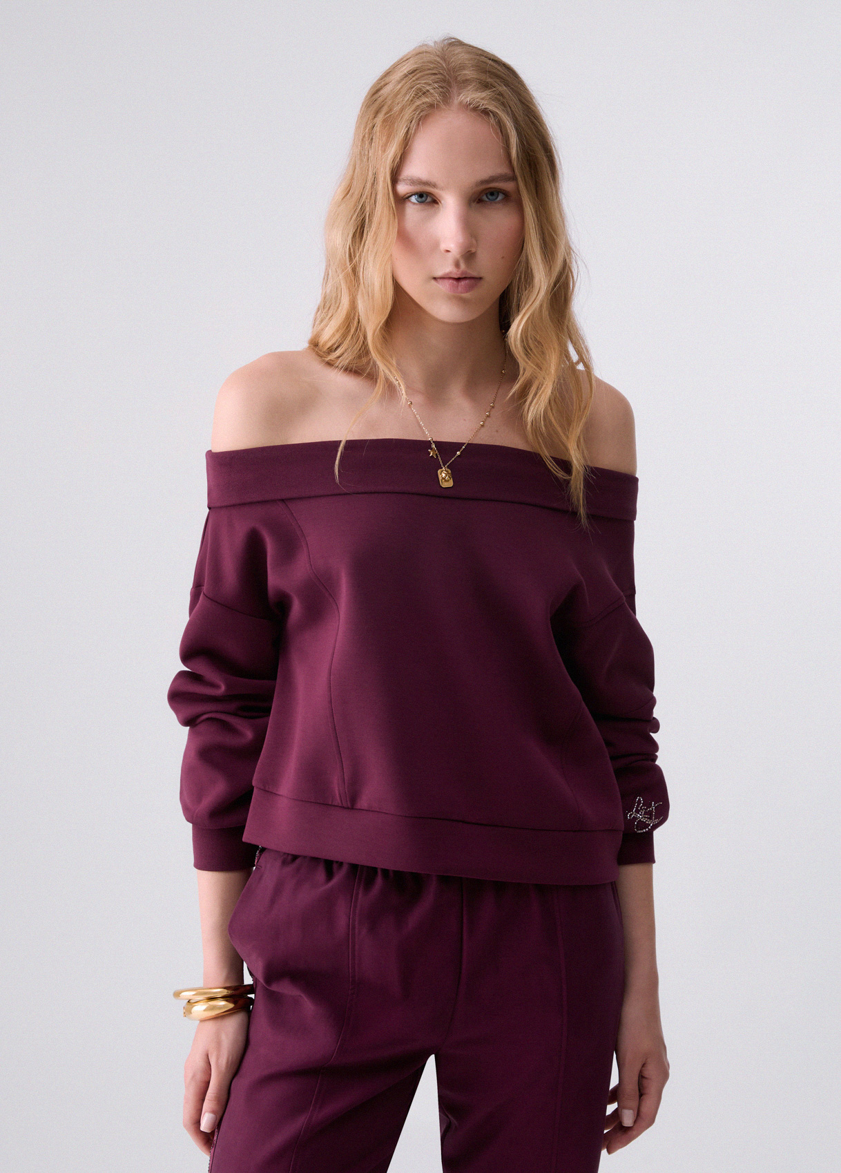 Liu Jo Sweatshirt With Asymmetric Neckline