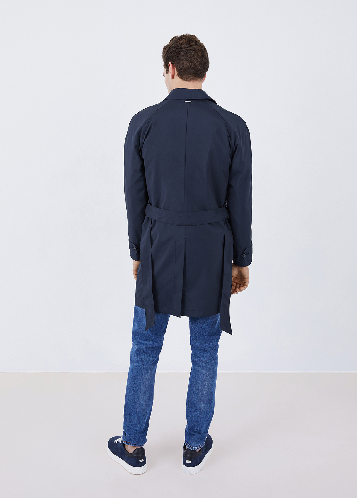 Trench coat with belt