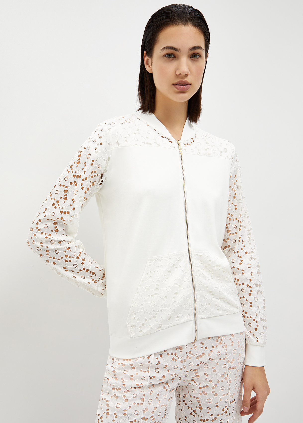 Liujo Sweat Avec Dentelle De Saint-gall