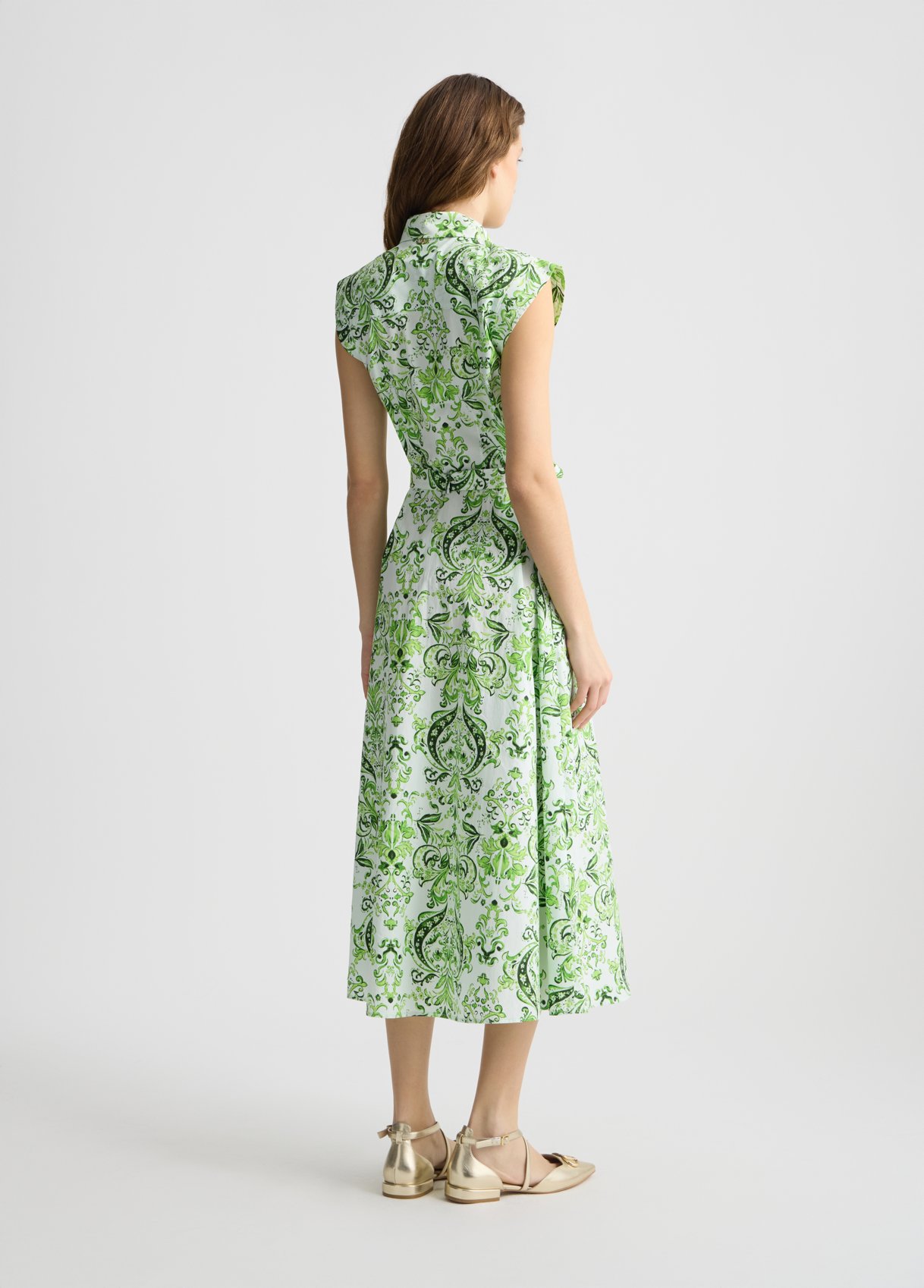 ワンピース LIU JO Woman Dress Green CA4183TS058 X0548 Poplin shirt dress colour green | Liu Jo