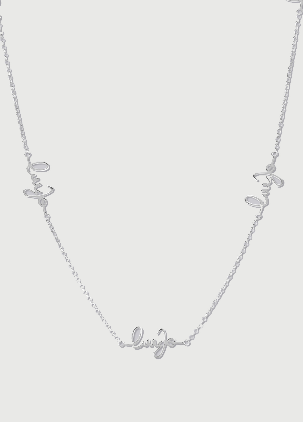 Silver necklace with heart