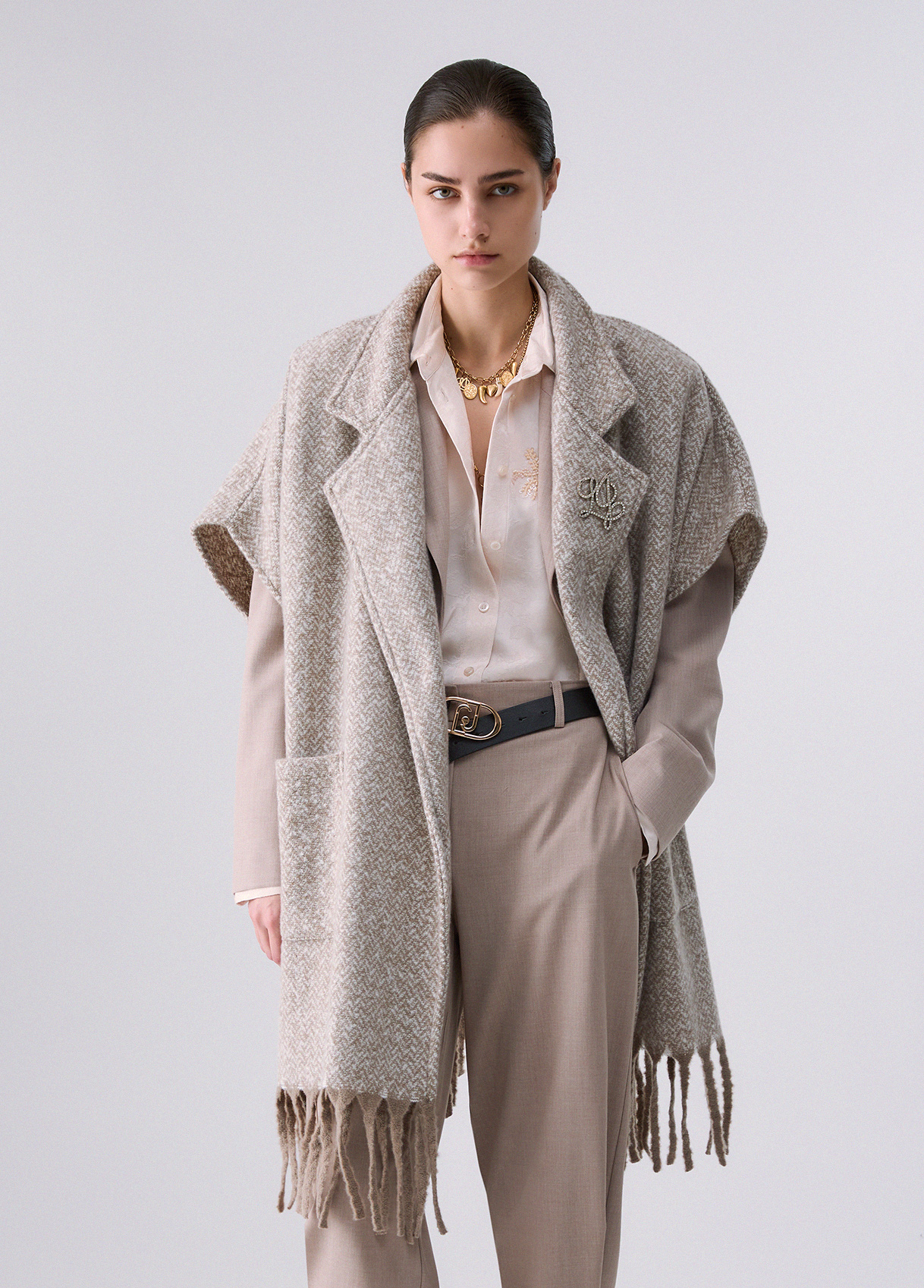 Liu Jo Long Jacquard Poncho