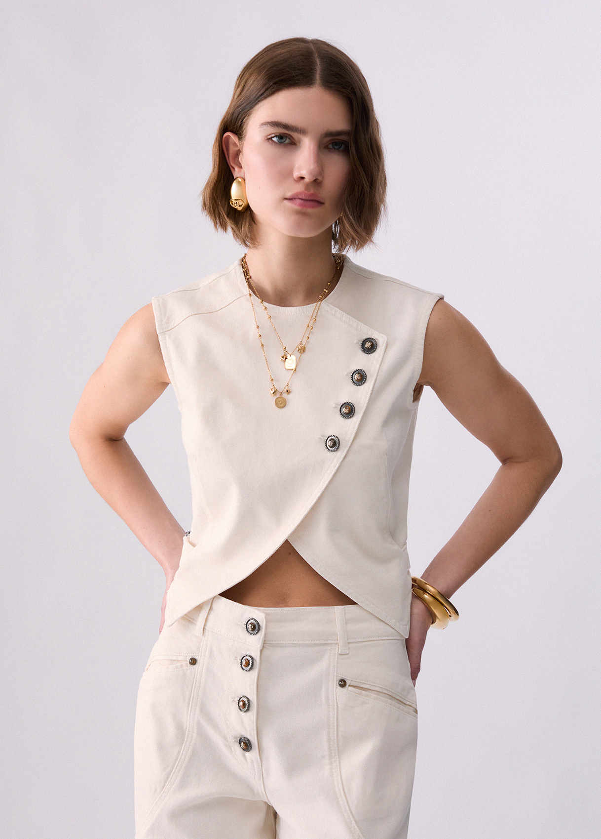 Liu Jo Asymmetric Slim Fit Vest