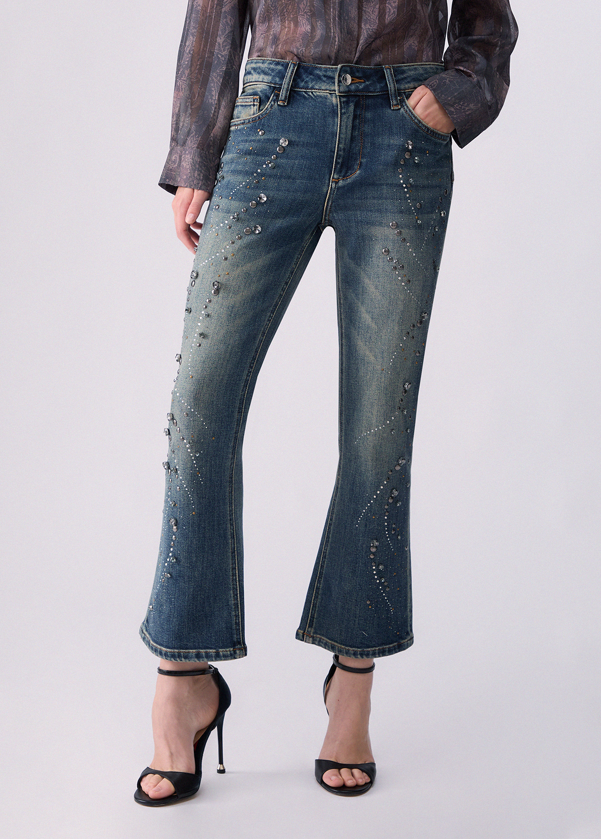 Liu Jo Jean Bootcut Avec Broderies Bijoux