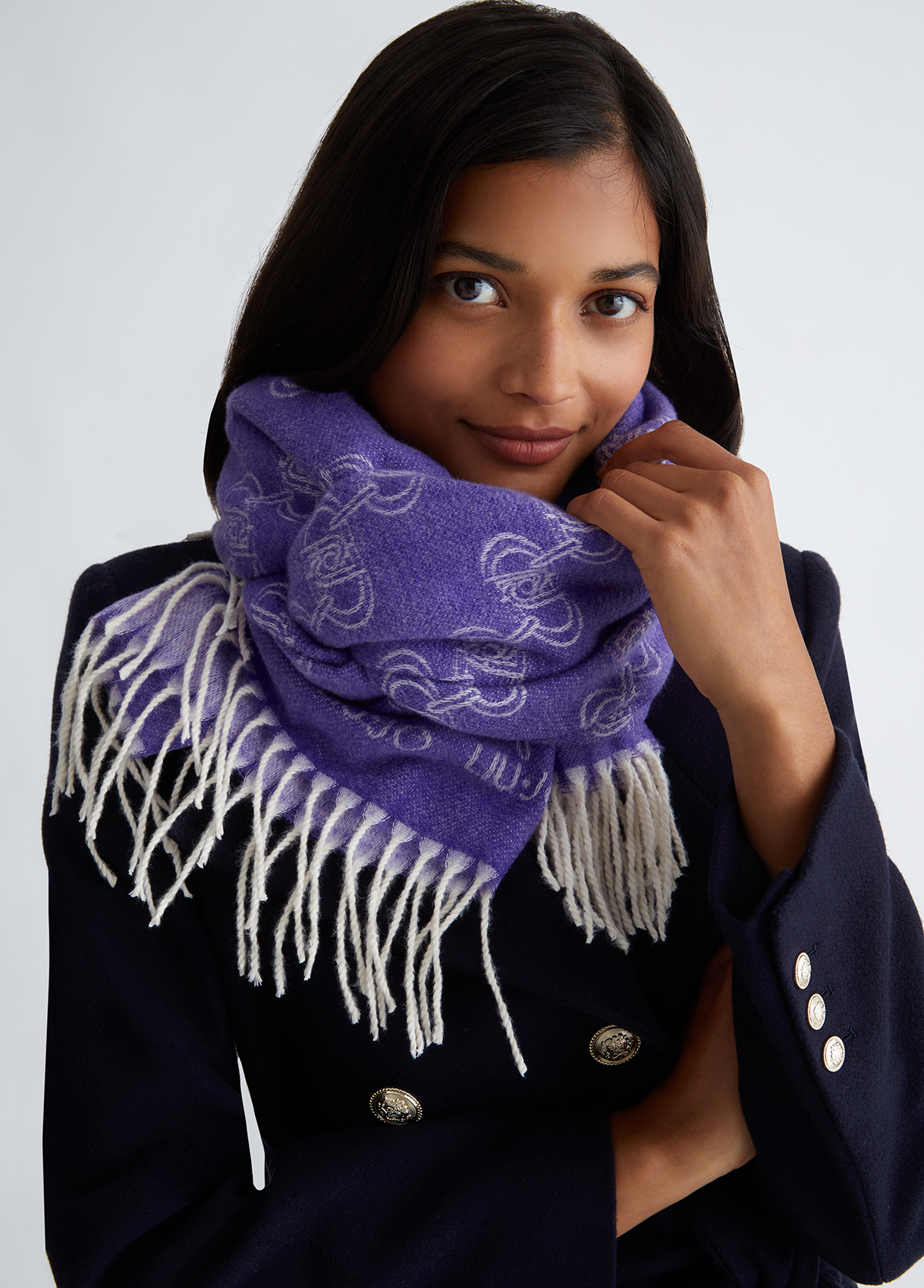 Liujo Étole Avec Logo Jacquard