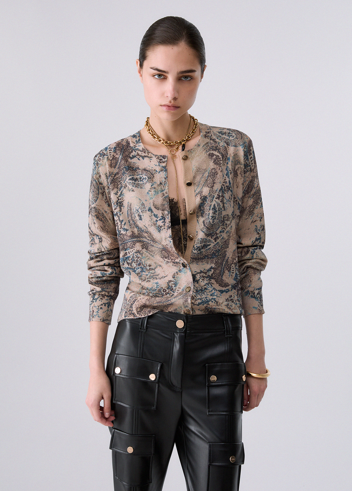Liu Jo Printed Knit Cardigan