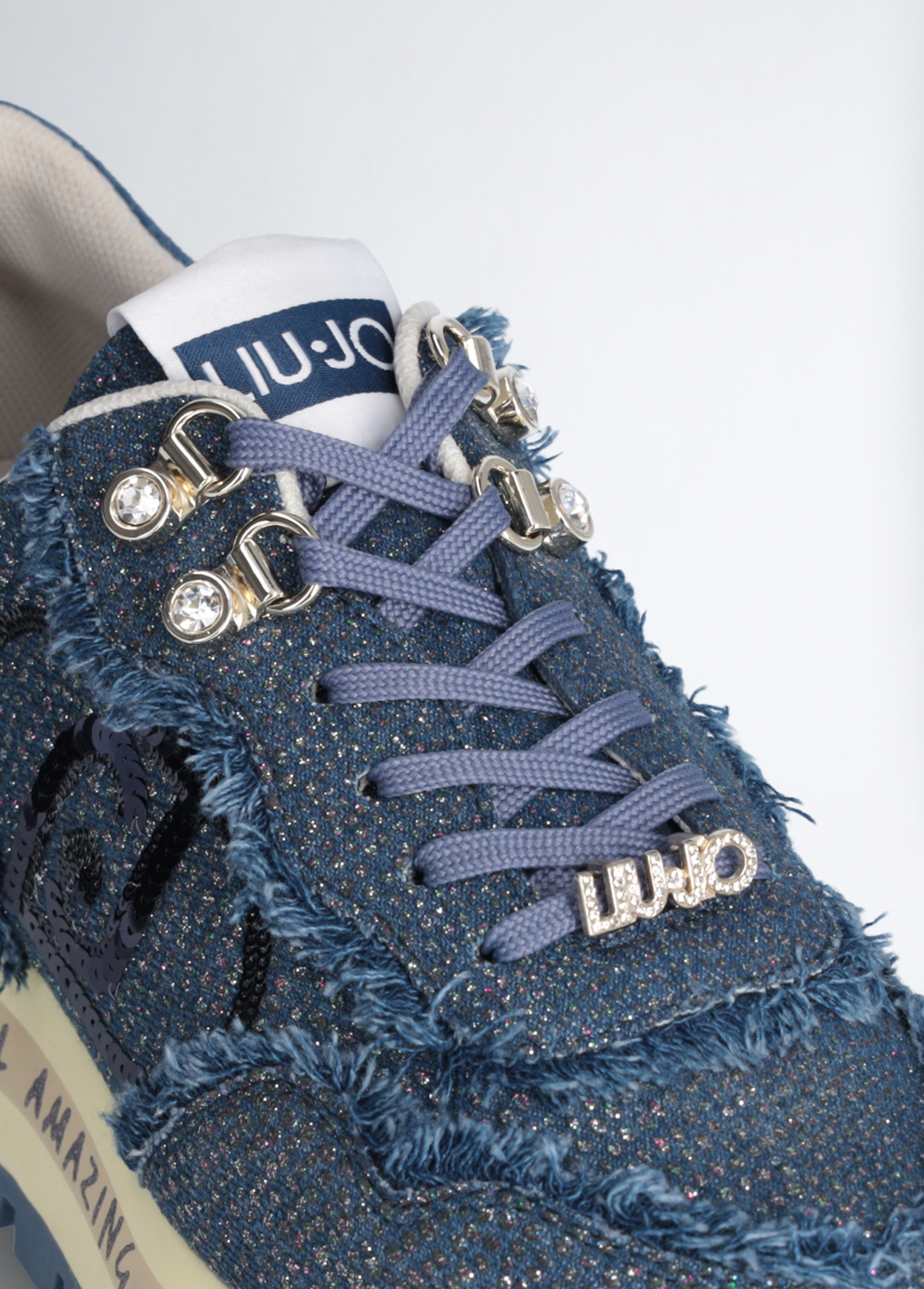 Women Casual Shoes from the LIU JO brand Amazing.20.Denim Blue Fabric