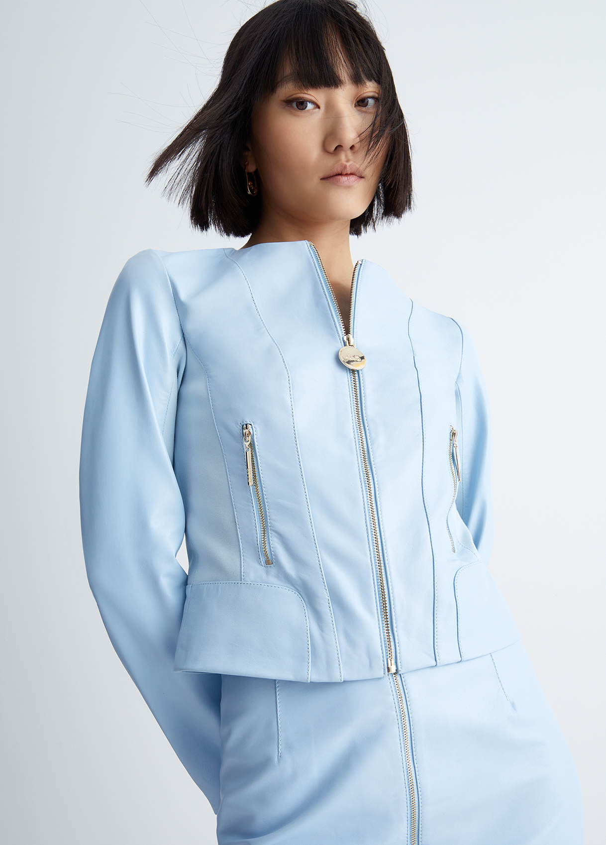 Liujo Veste En Cuir Nappa