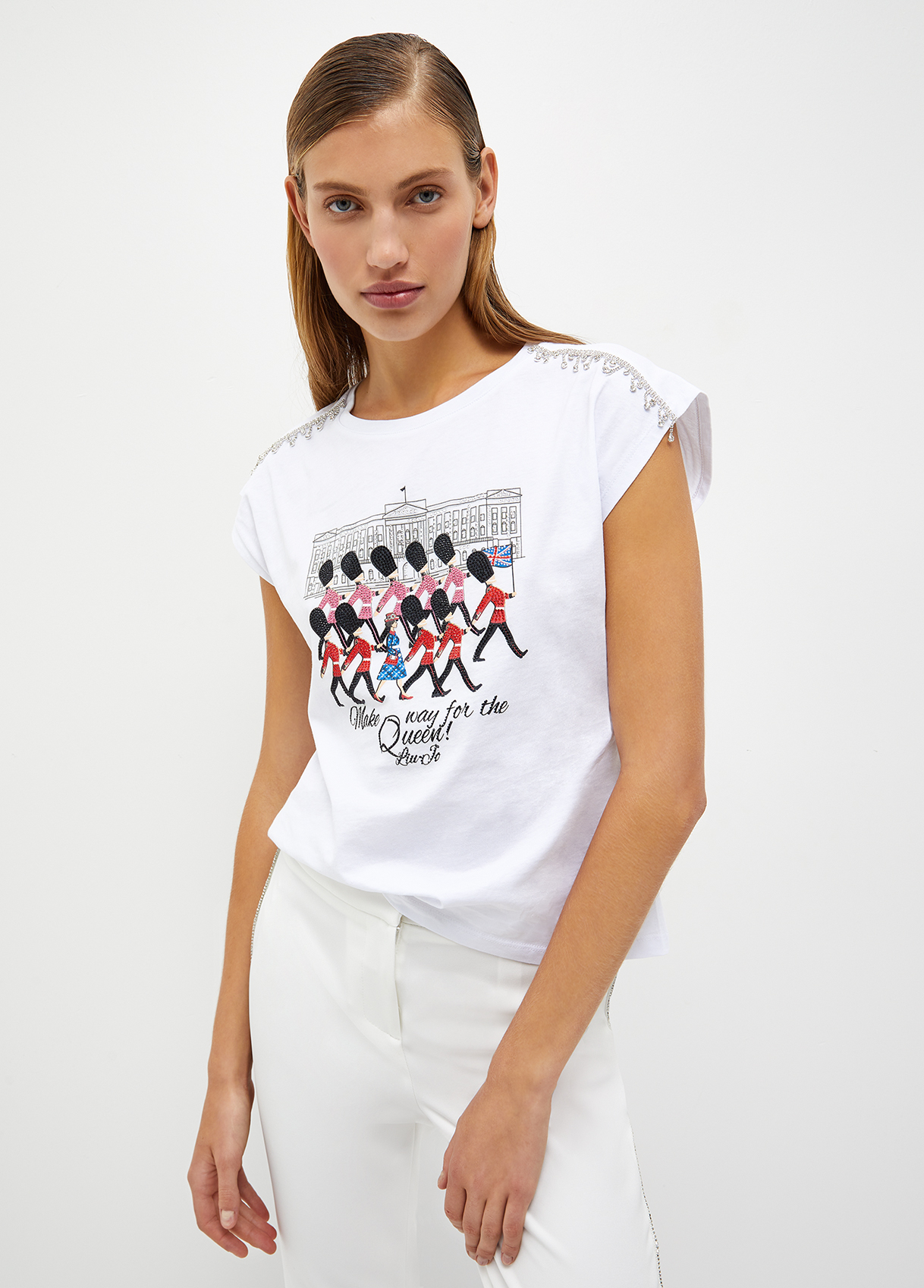 Liujo T-shirt Avec Franges Bijoux