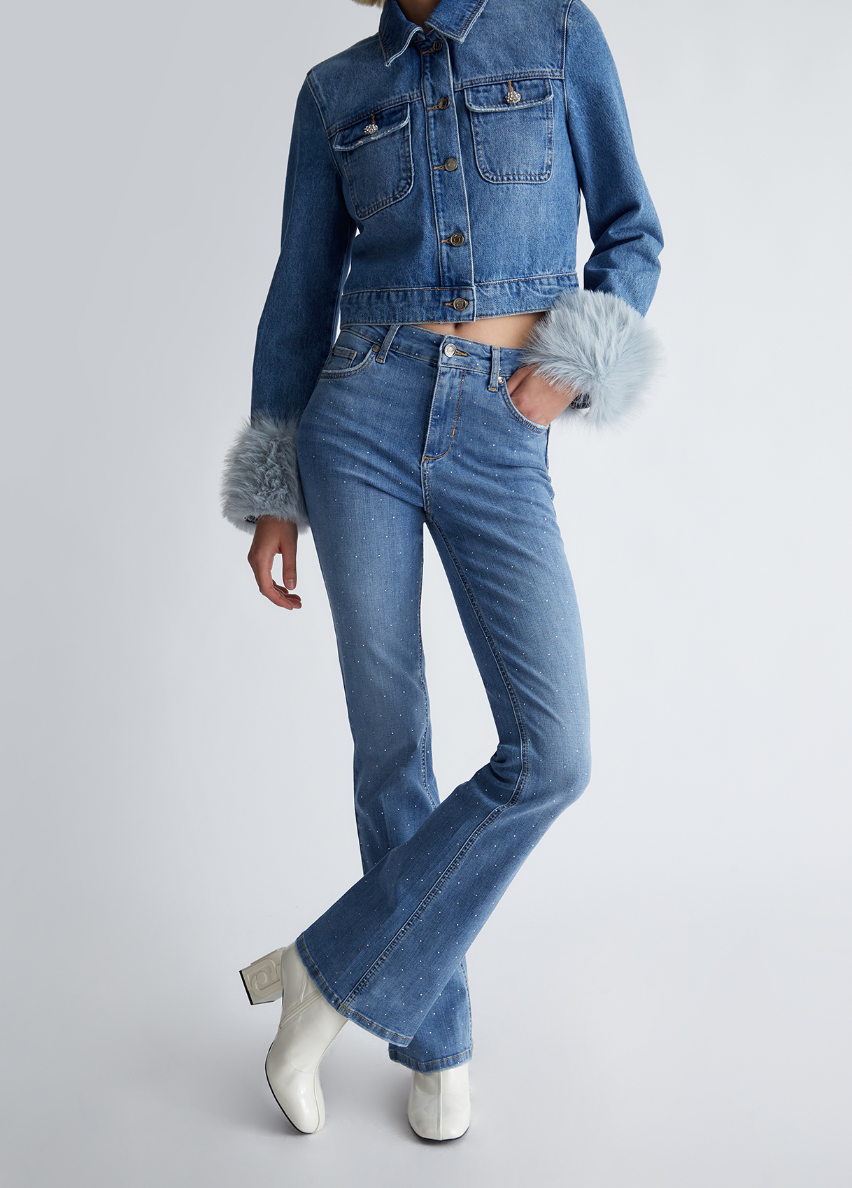 Liujo Jean Évasé Avec Strass