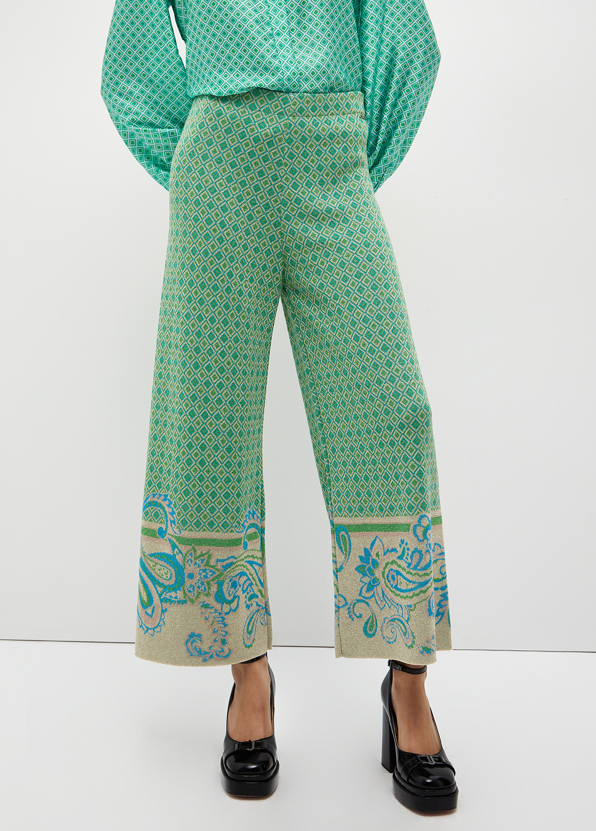 Liujo Pantalon En Maille Jacquard