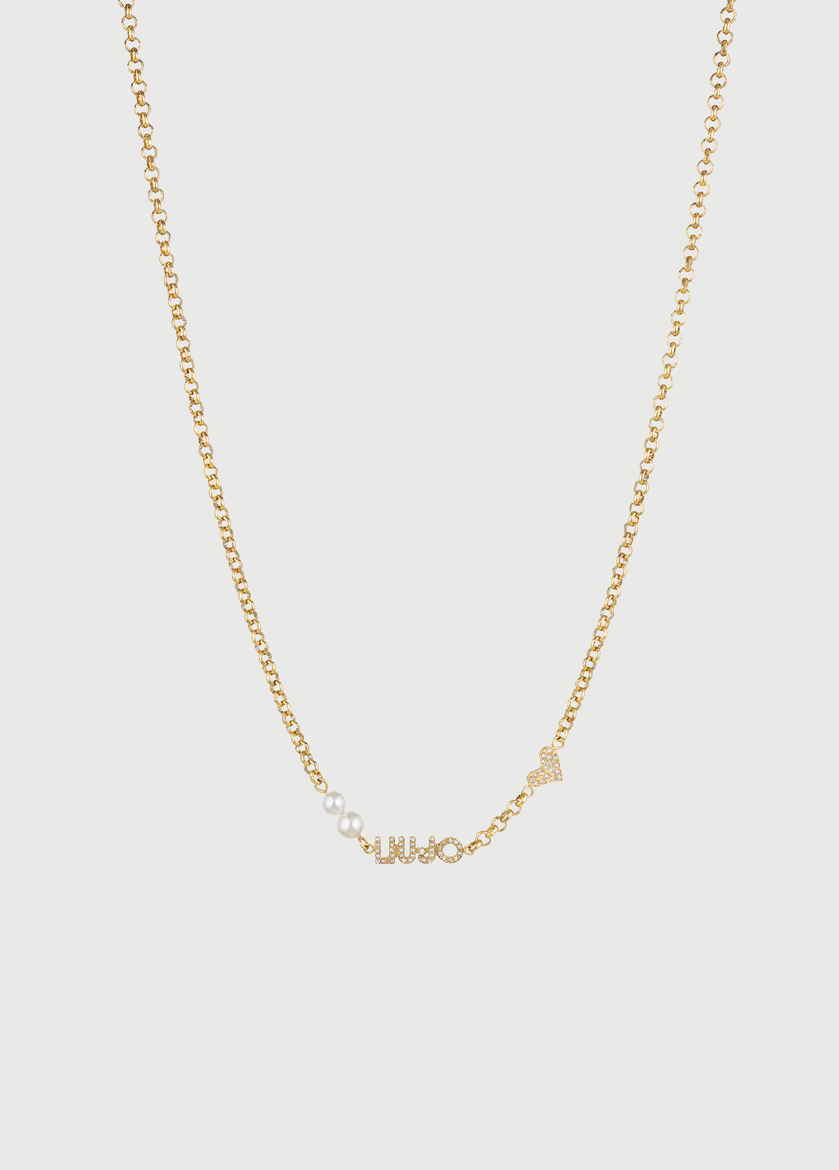 Liujo Collier Avec Logo Et Perles Fantaisie