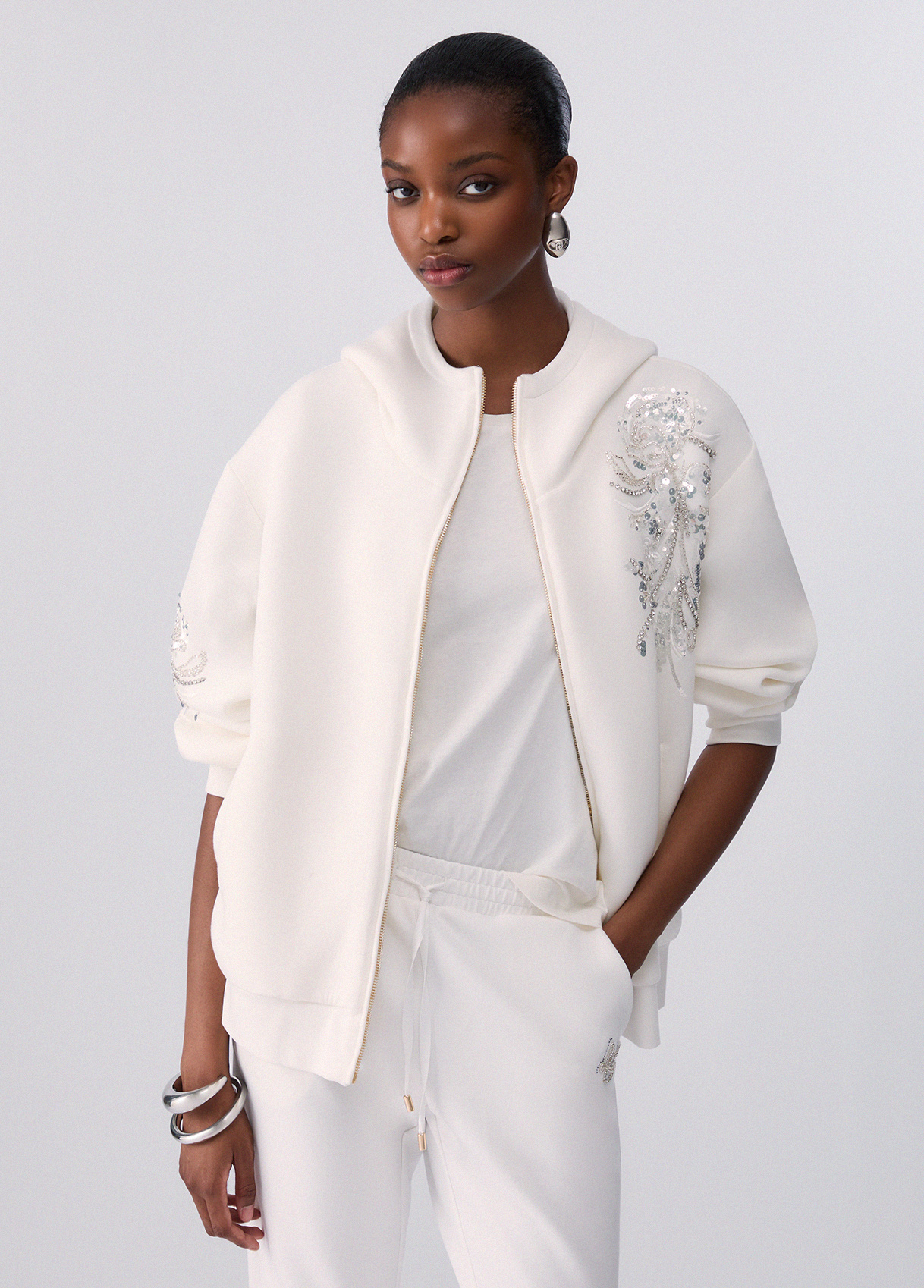 Liu Jo Oversized Jacket With Jewel Embroidery