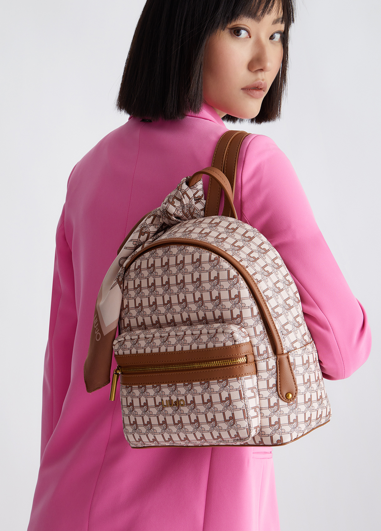 Liujo Sac À Dos Avec Logo Imprimé Et Foulard