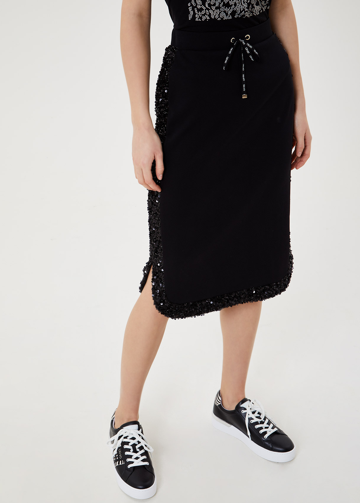 Gonna longuette in paillettes