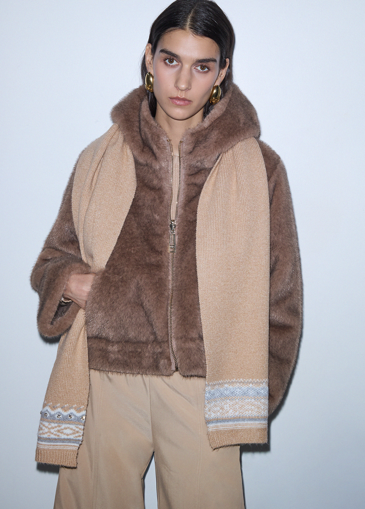 Liu Jo Jacquard Scarf With Jewel Embroidery