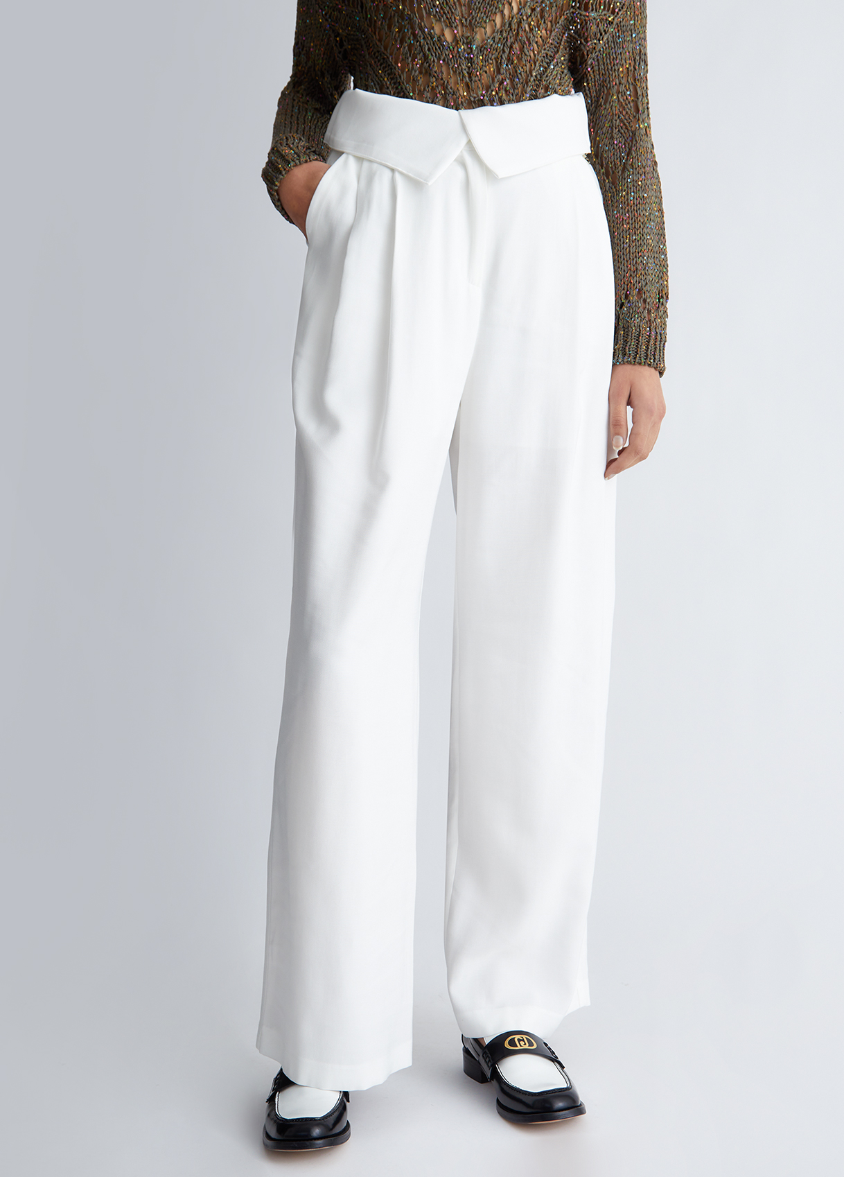 Liujo Pantalon Palazzo À Revers